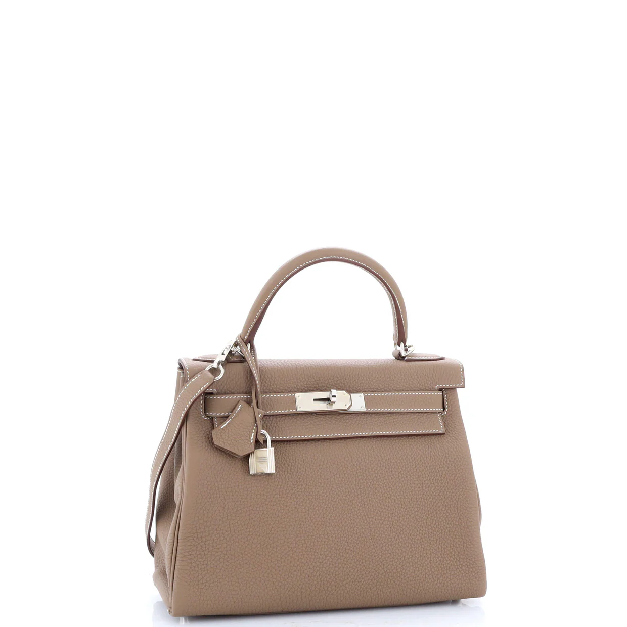 Kelly Handbag Grey Togo with Palladium Hardware 28 - Deep Luxury