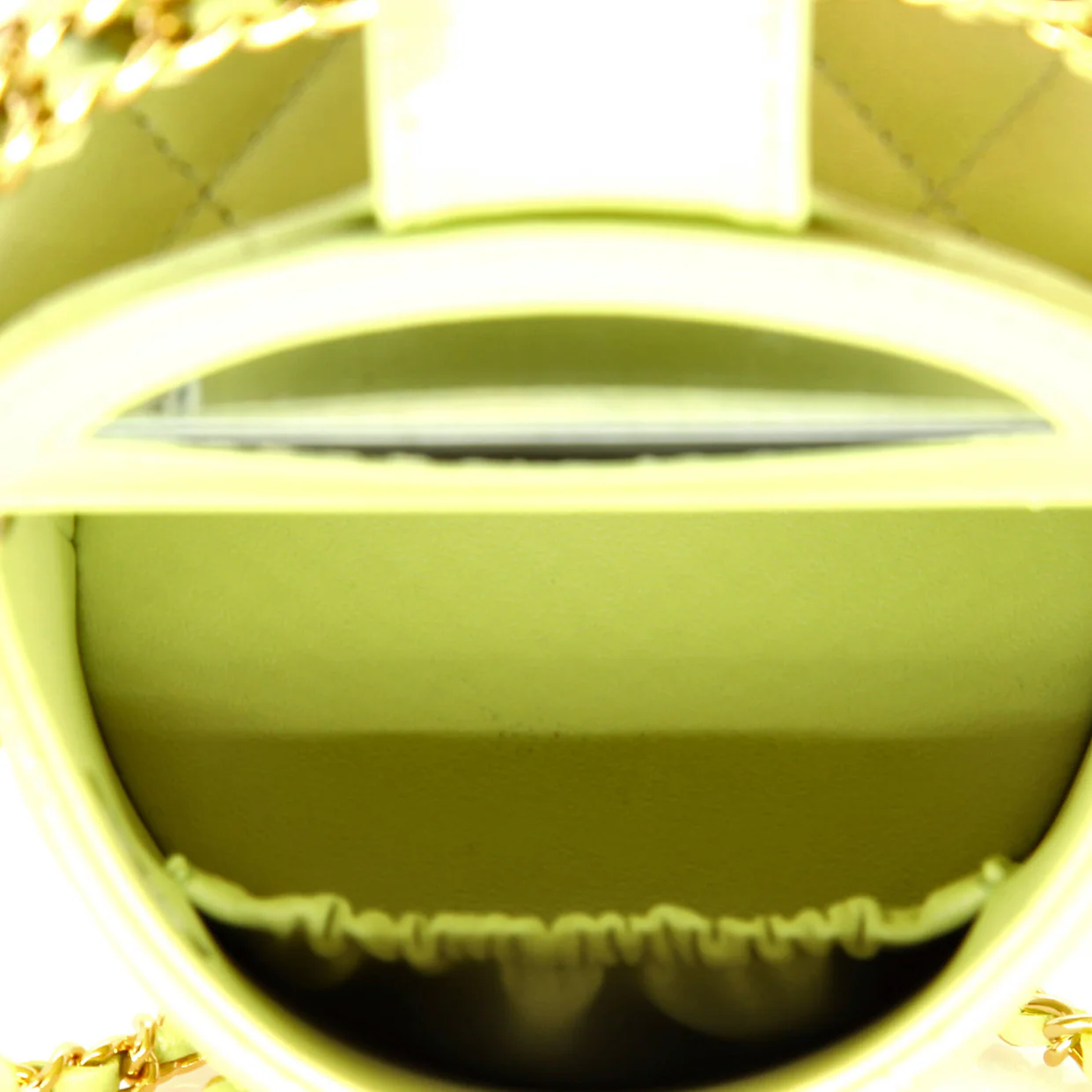 Double Sided Top Handle Vanity Bag with Chain Quilted Lambskin Mini - Deep Luxury