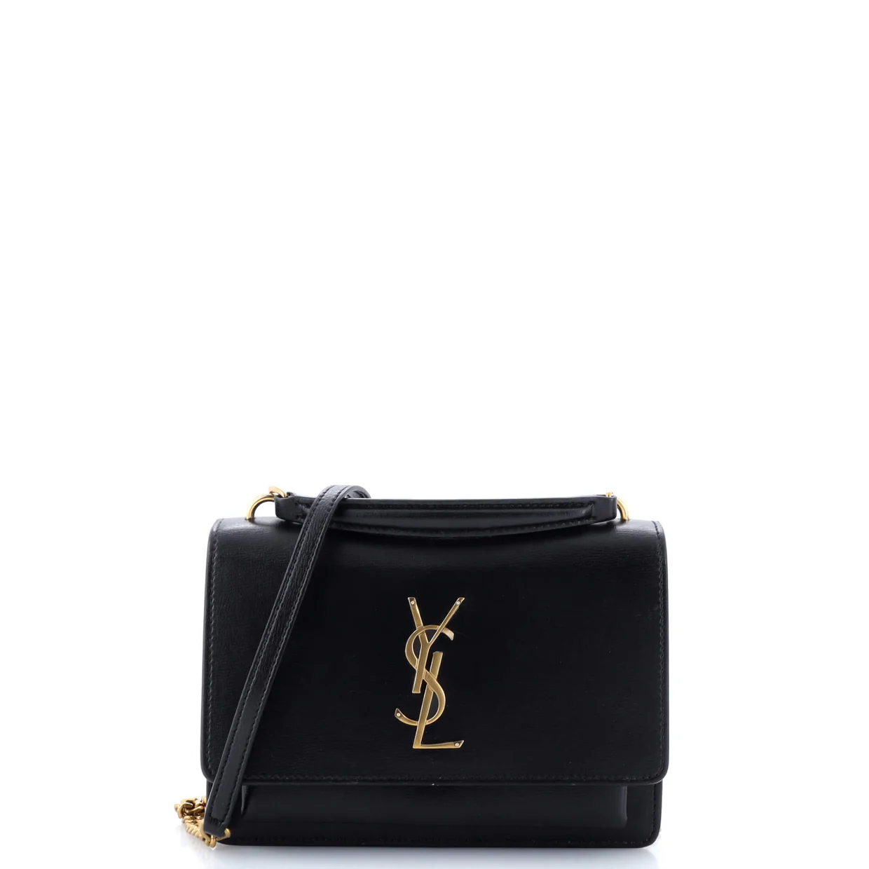 Sunset Top Handle Chain Wallet Leather - Deep Luxury