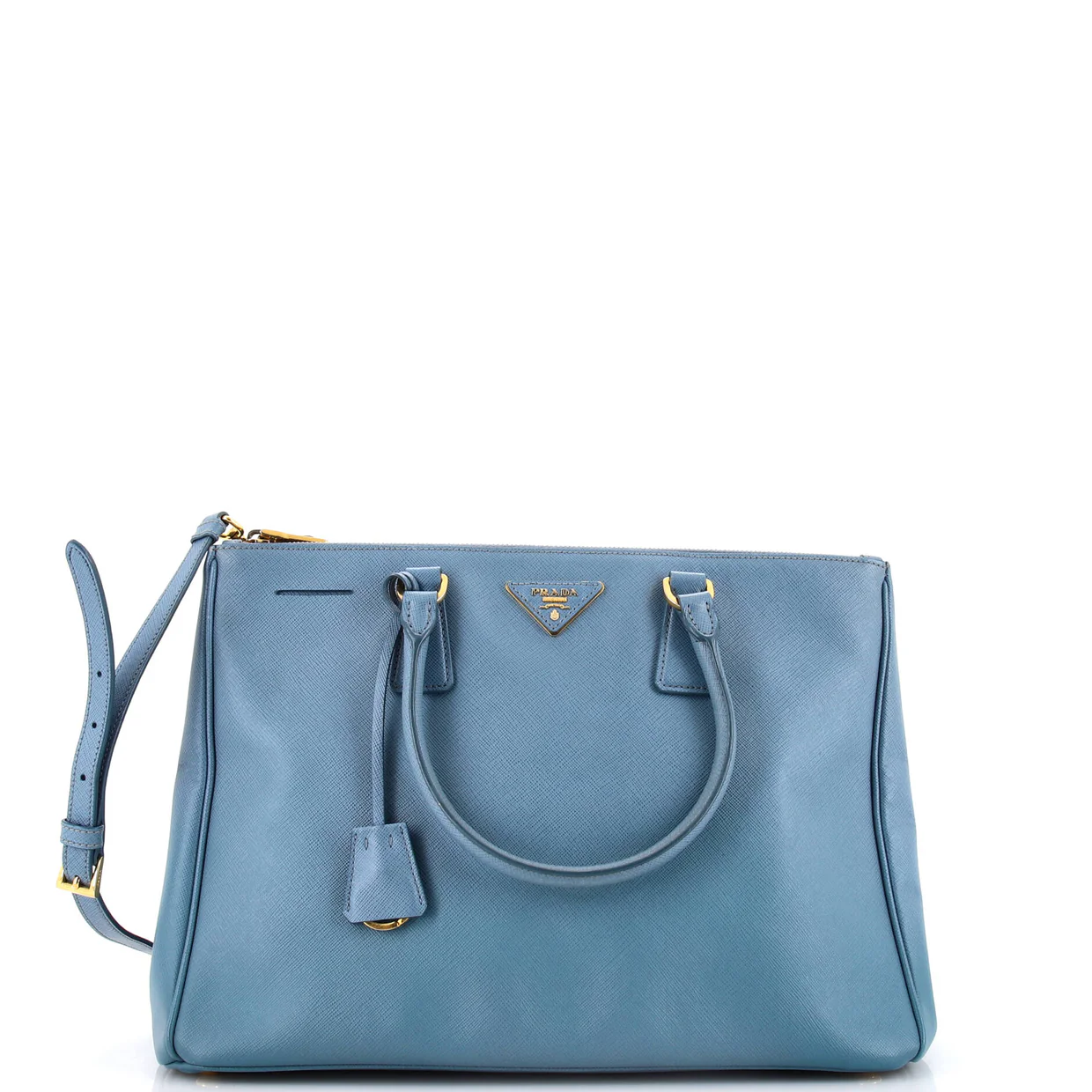 Double Zip Lux Tote Saffiano Leather Large - Deep Luxury
