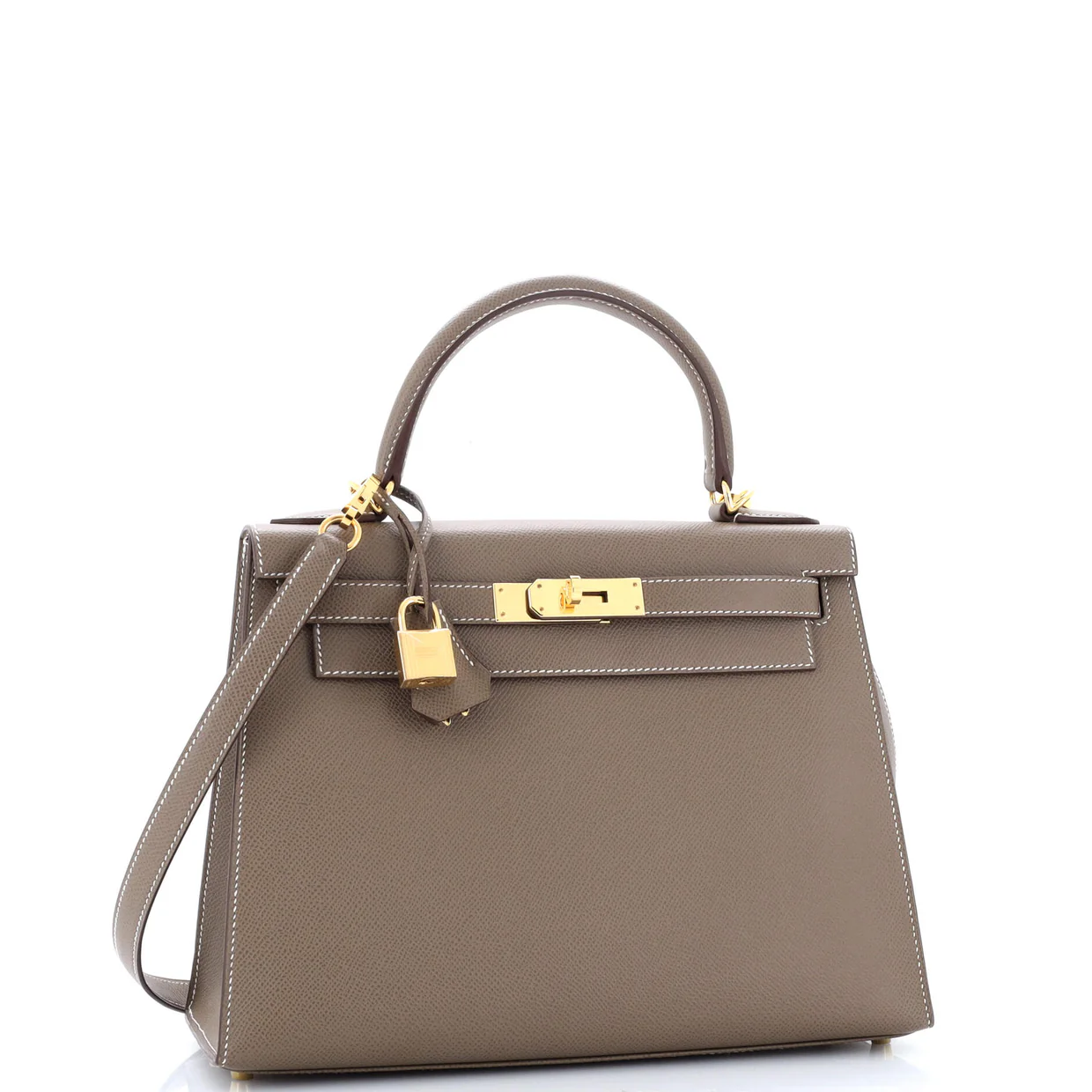 Kelly Handbag Grey Epsom with Gold Hardware 28 - Deep Luxury