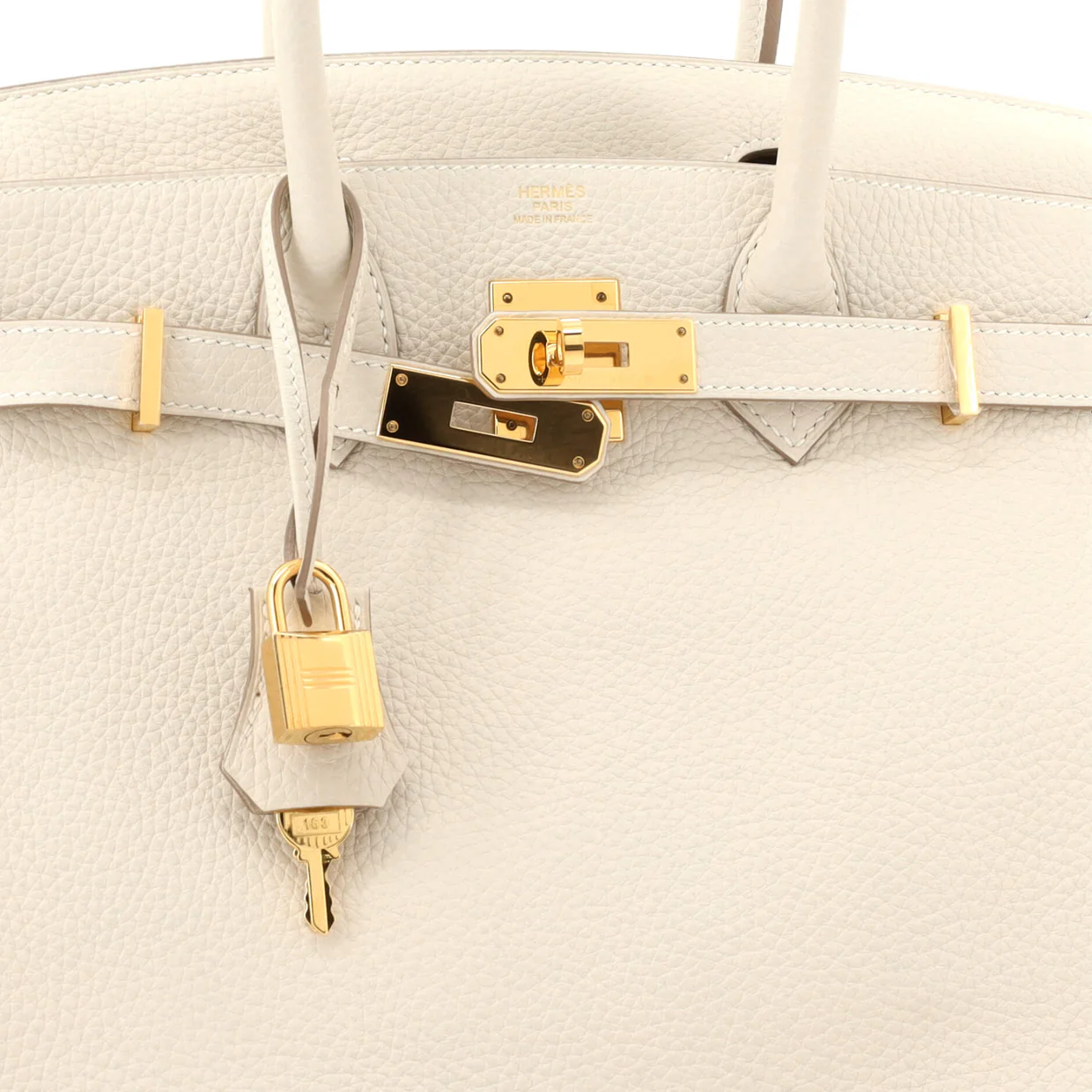 Birkin Handbag Light Clemence with Gold Hardware 30 - Deep Luxury