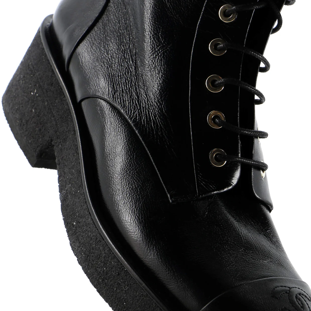 Women's Cap Toe CC Combat Boots Leather - Deep Luxury