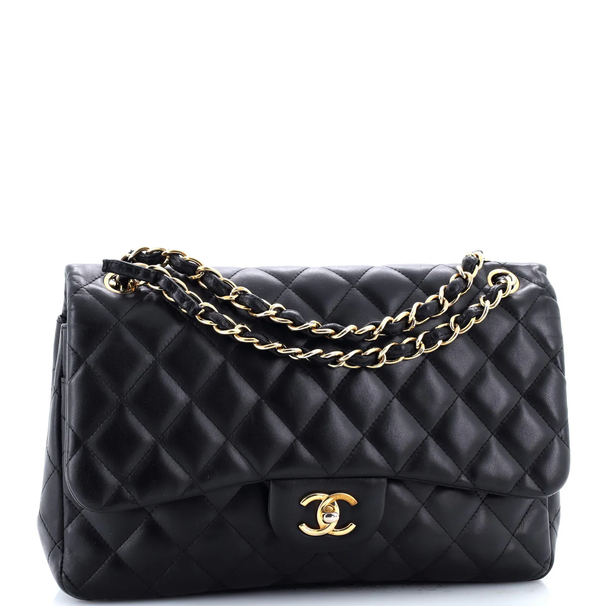 Classic Double Flap Bag Quilted Lambskin Jumbo - Deep Luxury