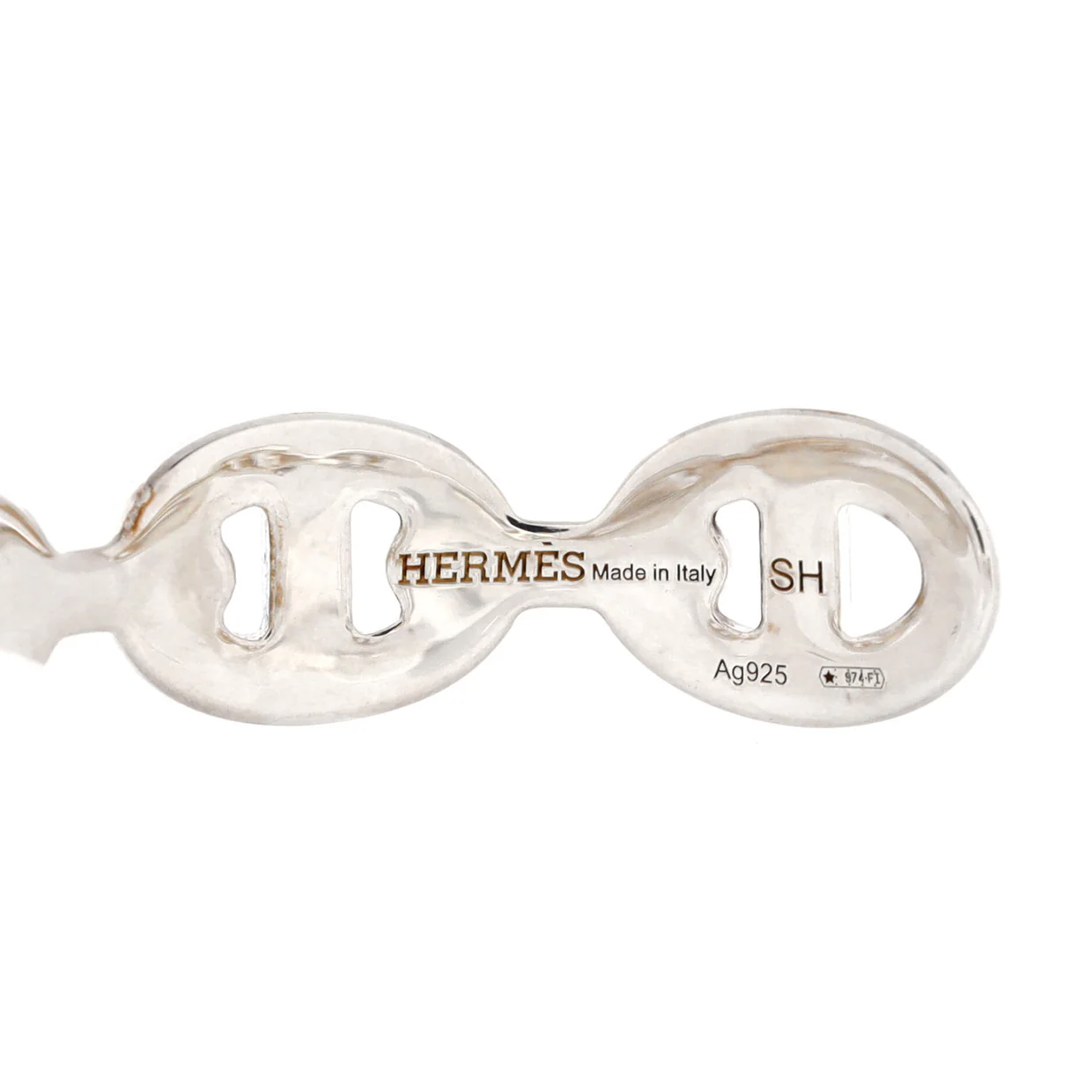 Chaine d'Ancre Enchainee Cuff Bracelet Sterling Silver Medium - Deep Luxury