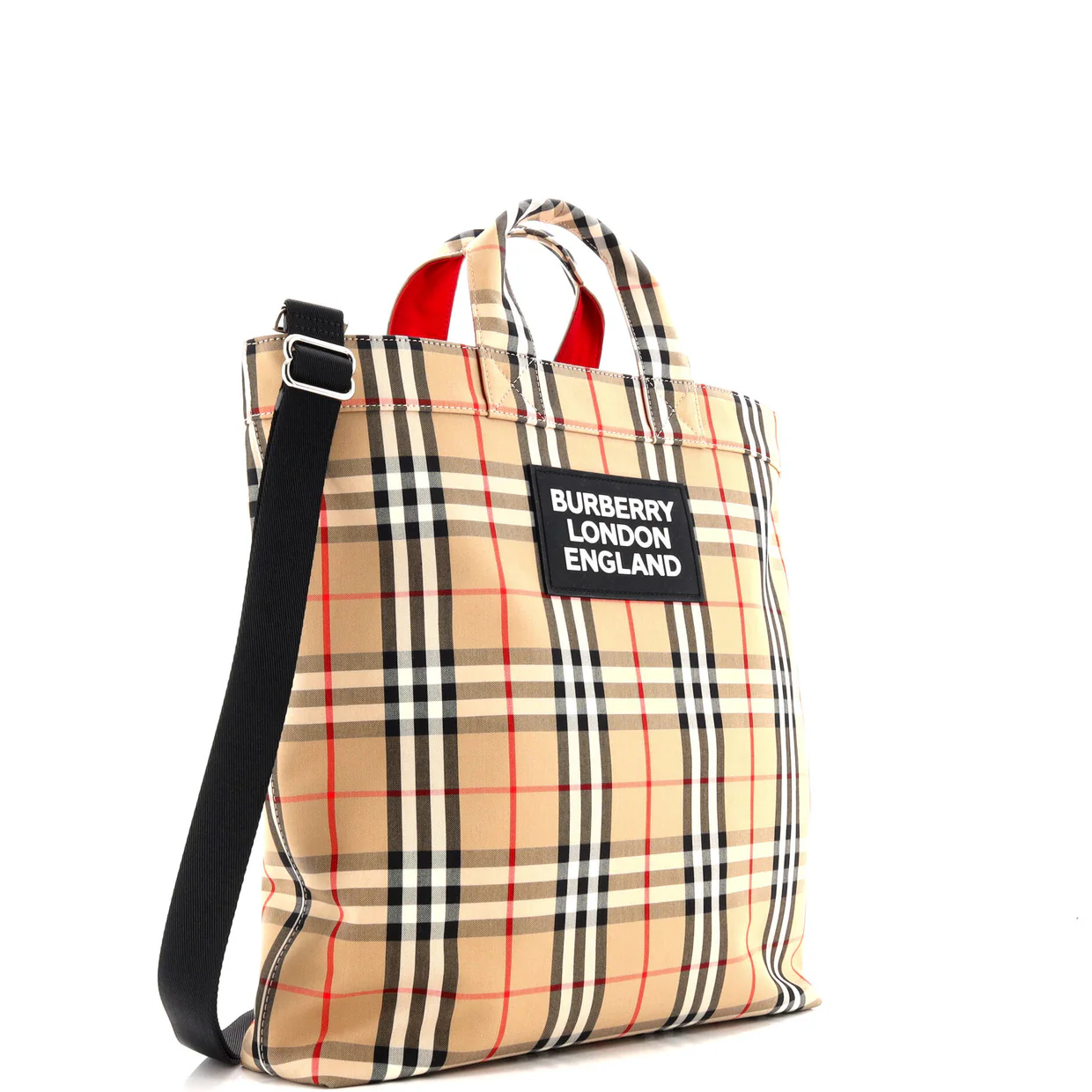 Artie Convertible Tote Bag Vintage Check Canvas - Deep Luxury