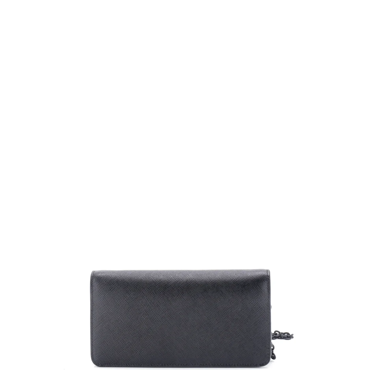 Chain Wallet Crossbody Saffiano Leather - Deep Luxury
