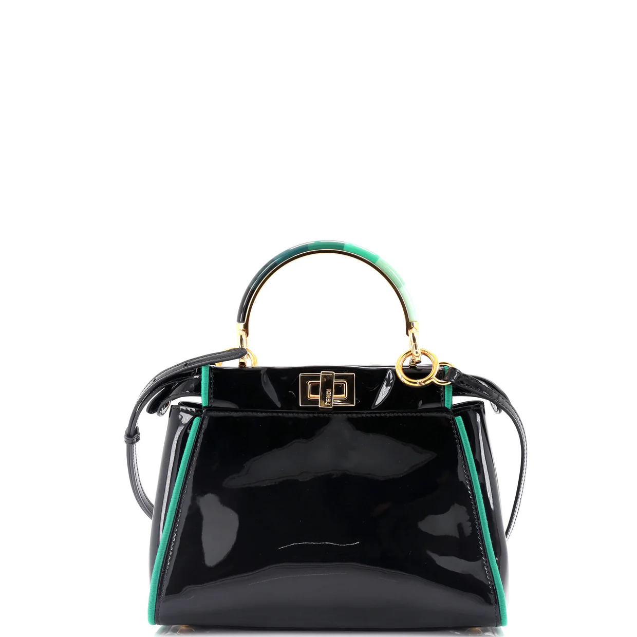 Resin Handle Peekaboo Bag Patent Mini - Deep Luxury