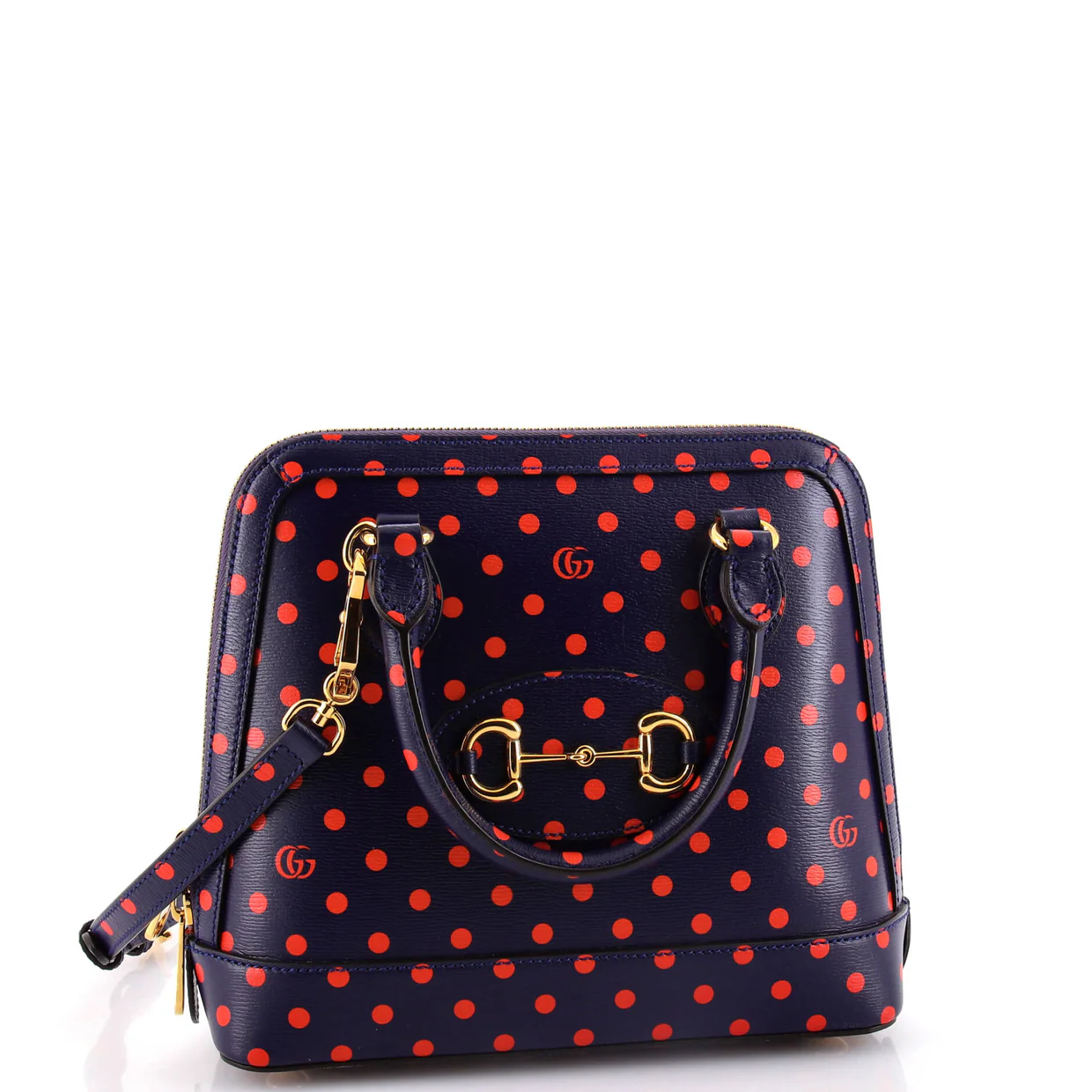 Horsebit 1955 Top Handle Bag Printed Leather Small - Deep Luxury