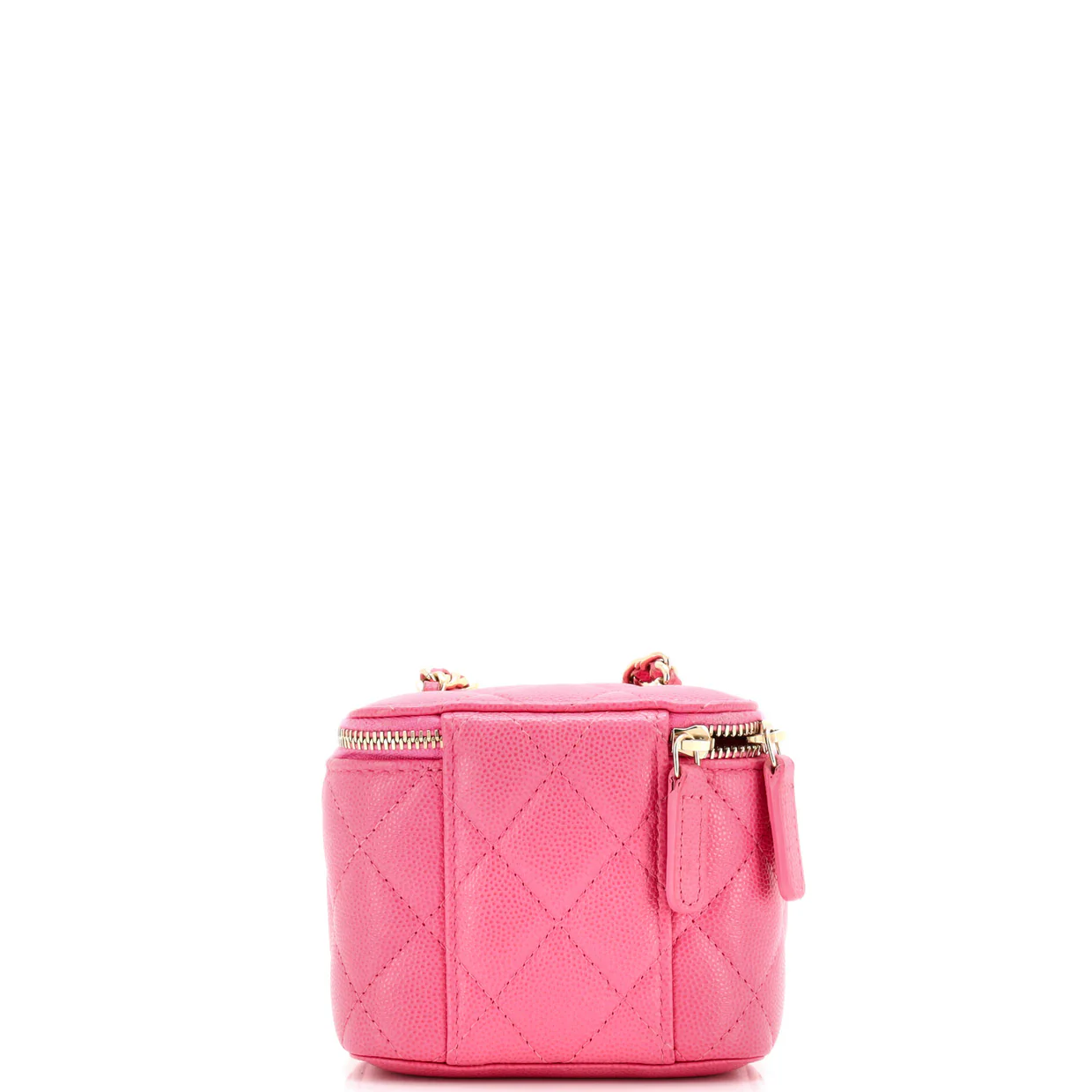 Classic Vanity Case with Chain Quilted Caviar Mini - Deep Luxury