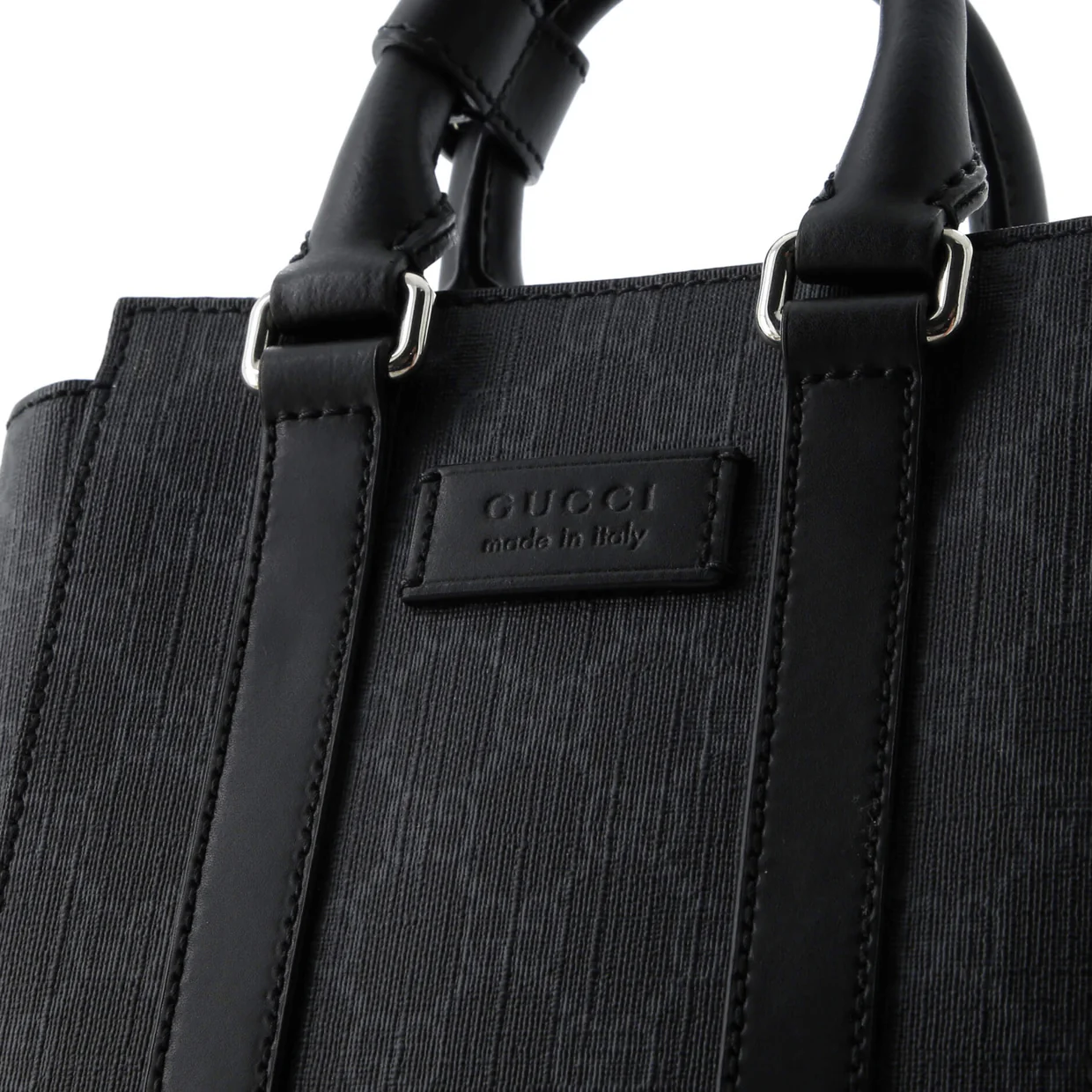 Convertible Web Open Tote GG Coated Canvas Mini - Deep Luxury