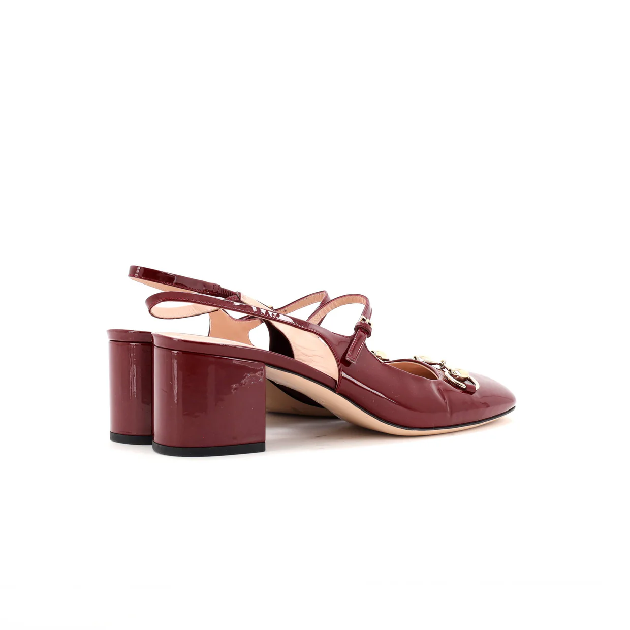 Women's Horsebit Mary Jane Slingback Pumps Patent - Deep Luxury