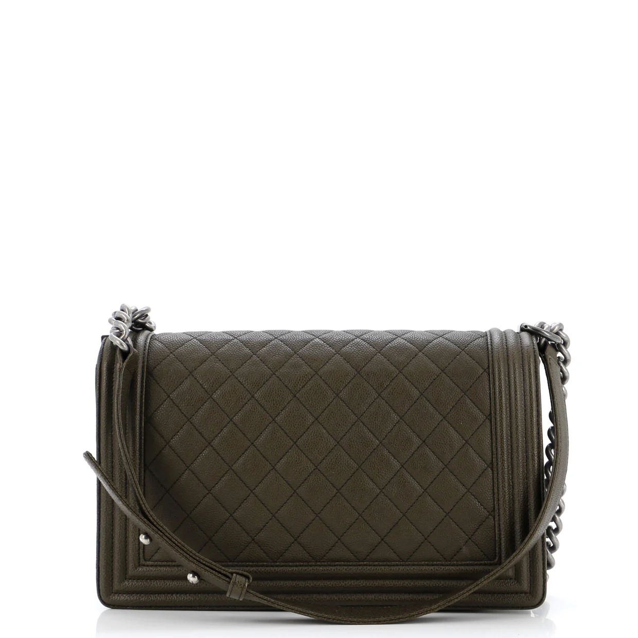 So Black Boy Flap Bag Quilted Caviar New Medium - Deep Luxury