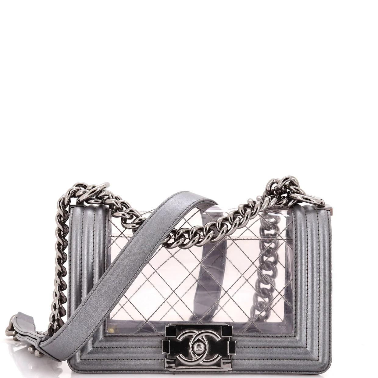 Boy Flap Bag Quilted PVC and Calfskin Small - Deep Luxury