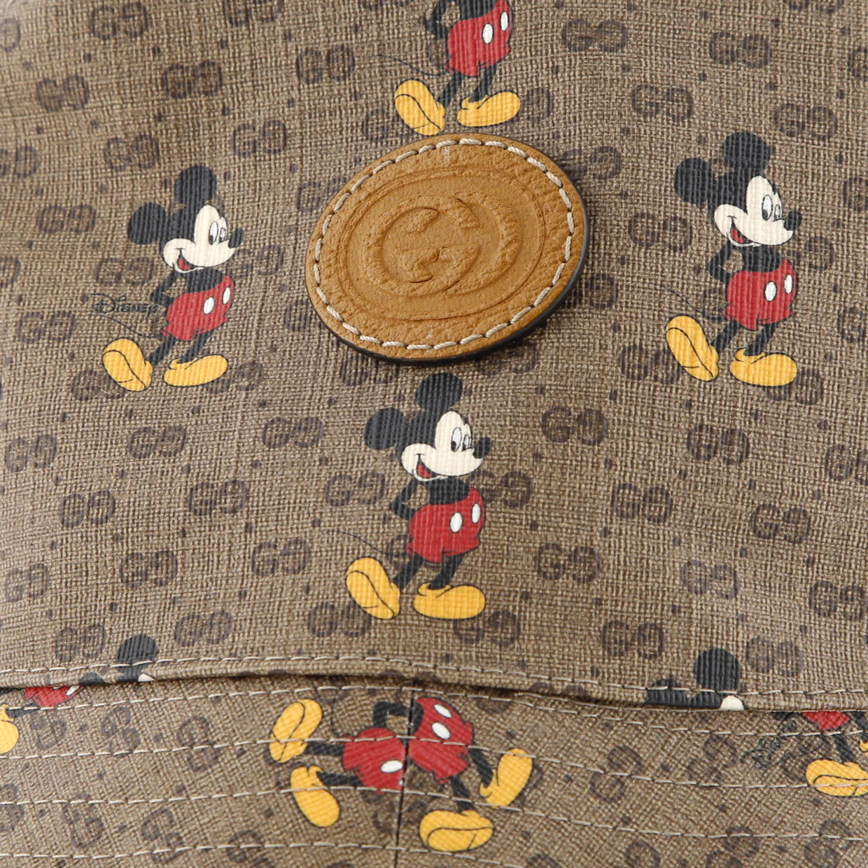 Disney Mickey Mouse Bucket Hat Printed Mini GG Coated Canvas - Deep Luxury