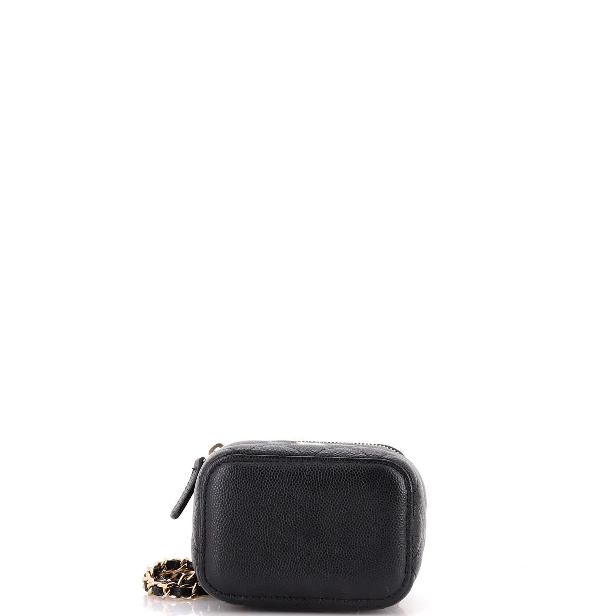Classic Vanity Case with Chain Quilted Caviar Mini - Deep Luxury