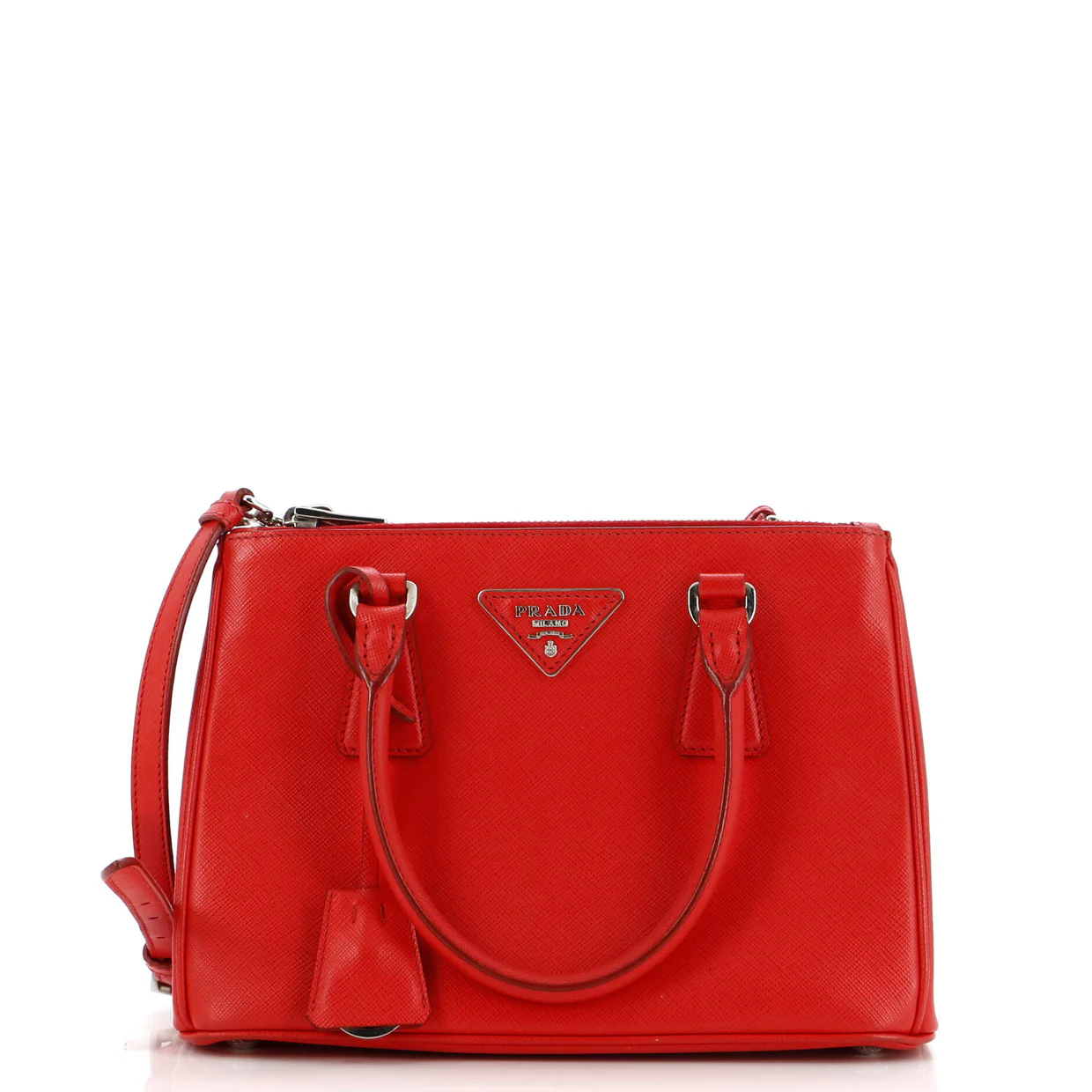 Galleria Double Zip Tote Saffiano Leather Small - Deep Luxury