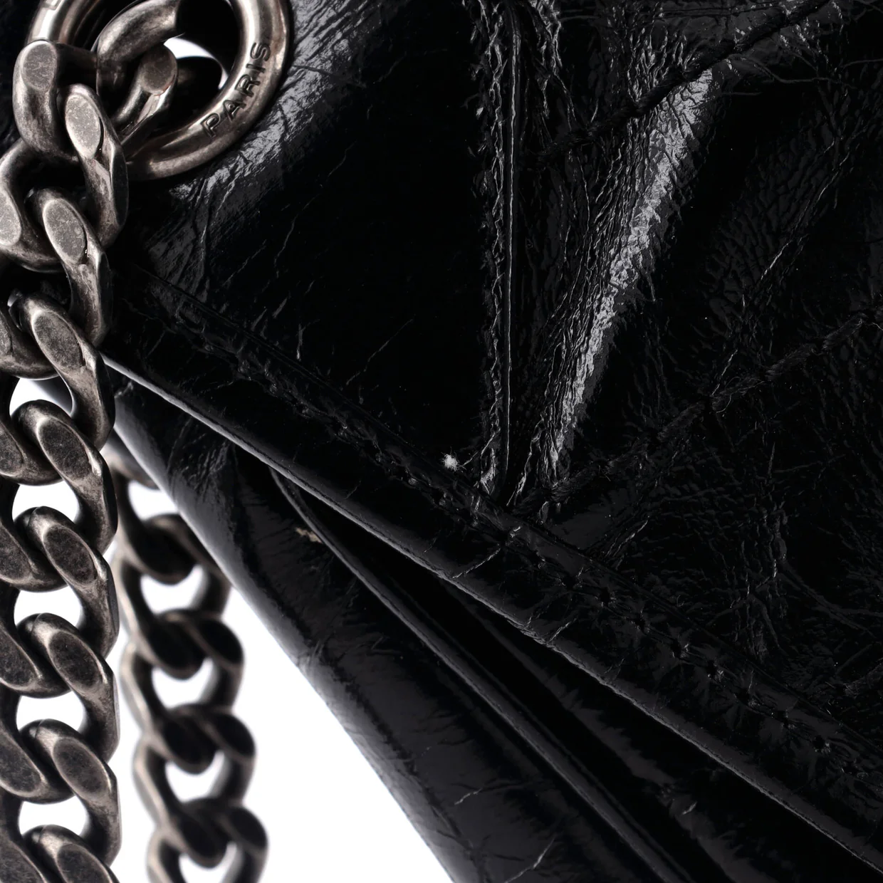 Niki Chain Flap Bag Matelasse Chevron Leather Large - Deep Luxury