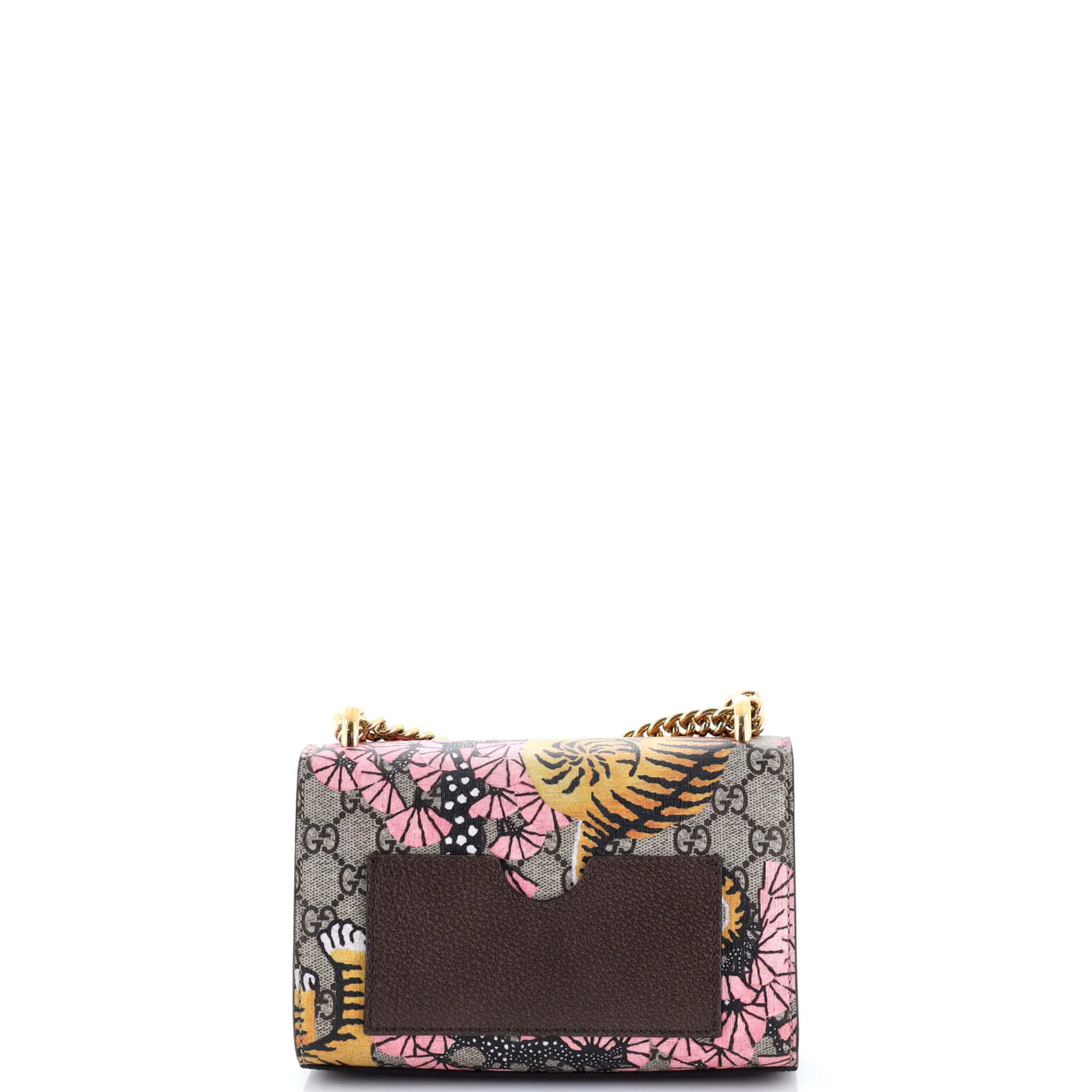 Padlock Shoulder Bag Bengal Print GG Coated Canvas Small - Deep Luxury