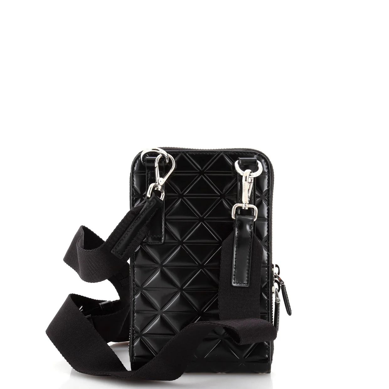Symbole Phone Holder Crossbody Bag Embossed Leather - Deep Luxury