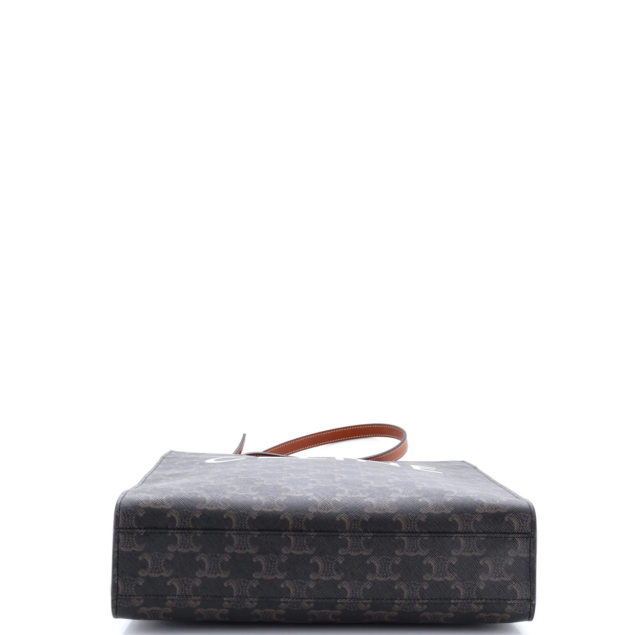 Vertical Cabas Tote Triomphe Coated Canvas Small - Deep Luxury