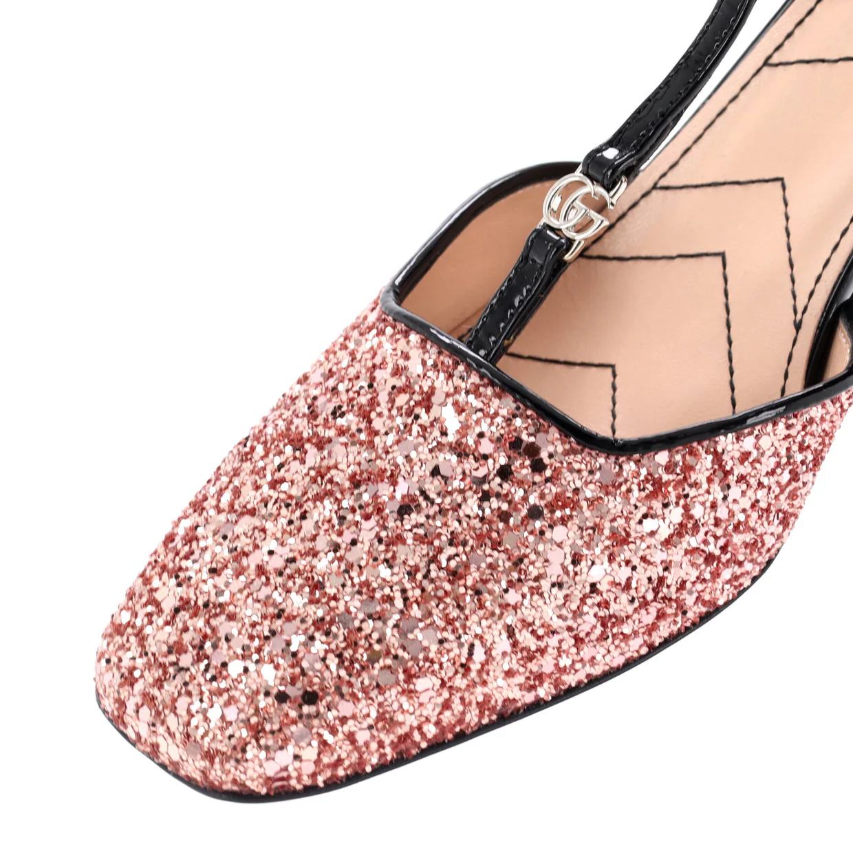 Women's Slingback Pumps Glitter and Patent - Deep Luxury