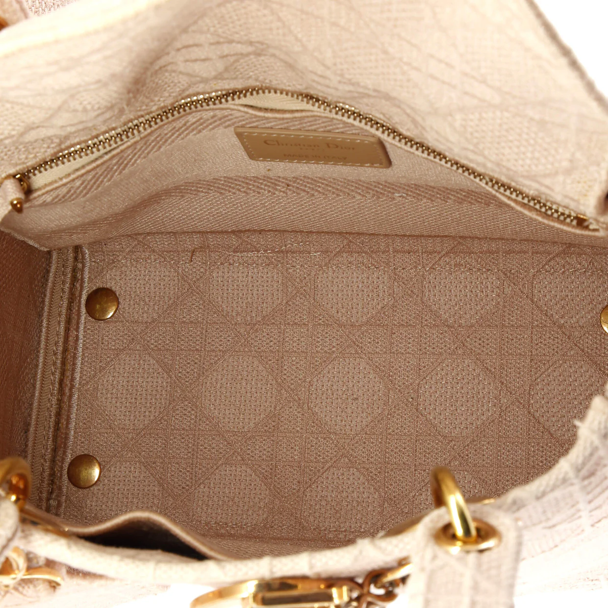 Lady D-Lite Bag Cannage Embroidered Canvas Medium - Deep Luxury