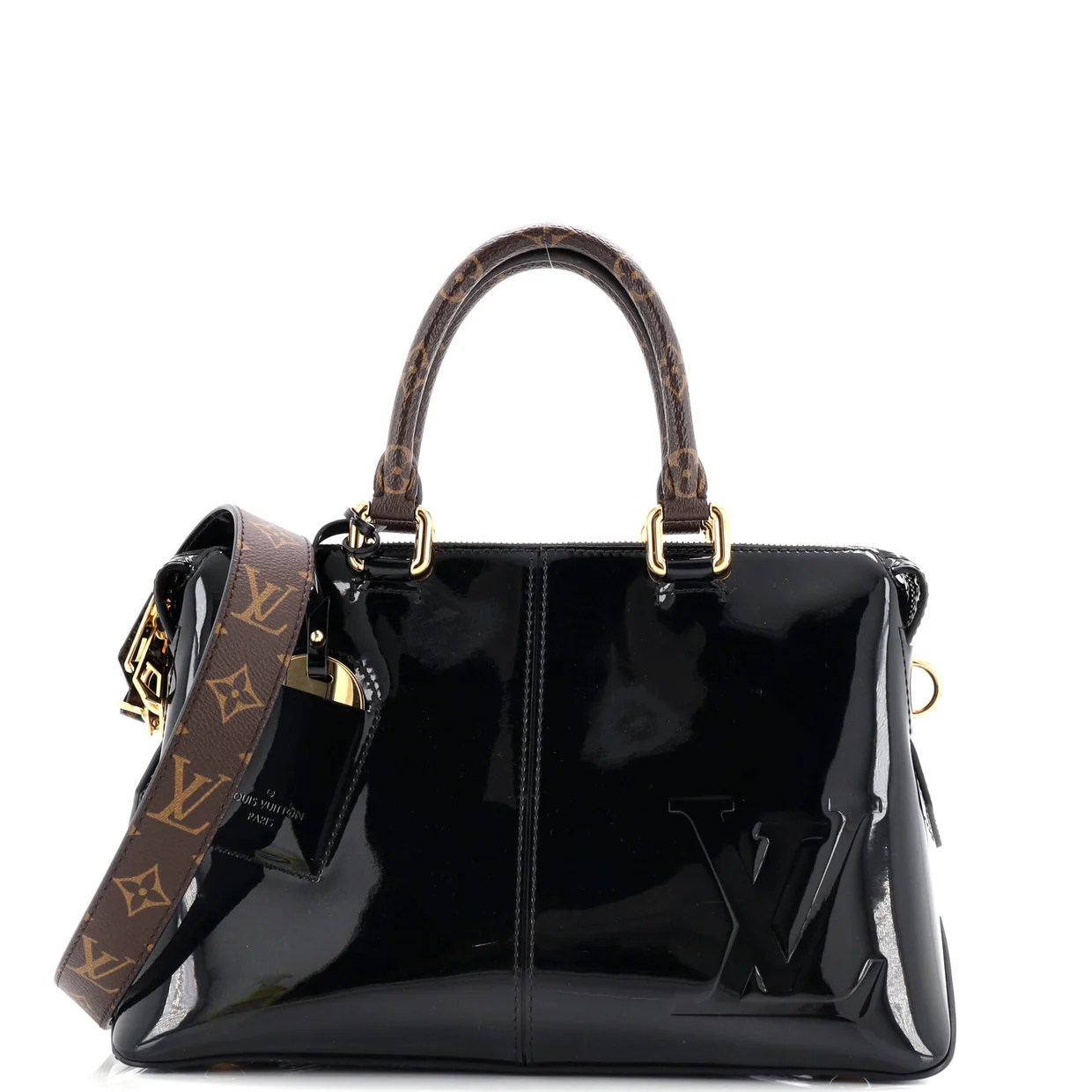 Miroir Handbag Vernis with Monogram Canvas - Deep Luxury