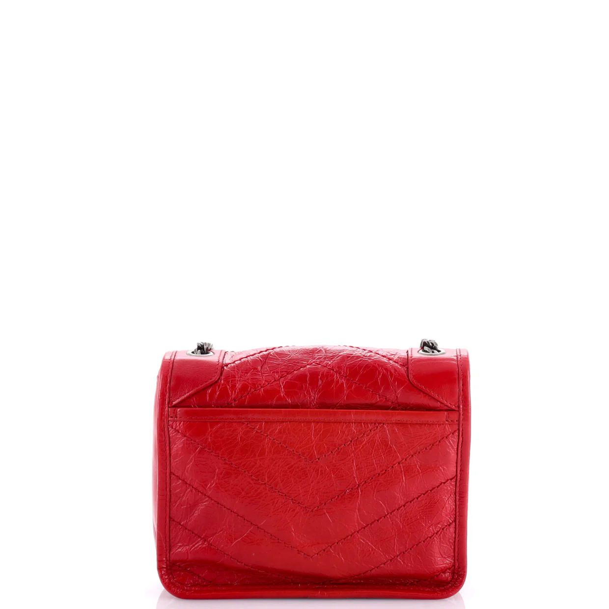 Niki Chain Wallet Matelasse Chevron Leather - Deep Luxury