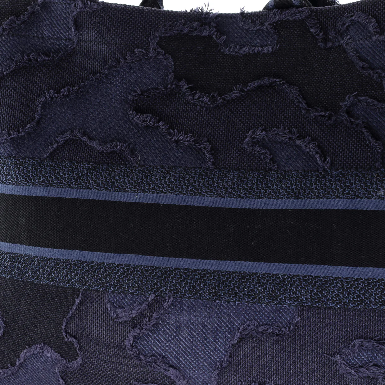 Book Tote Camouflage Embroidered Canvas Large - Deep Luxury