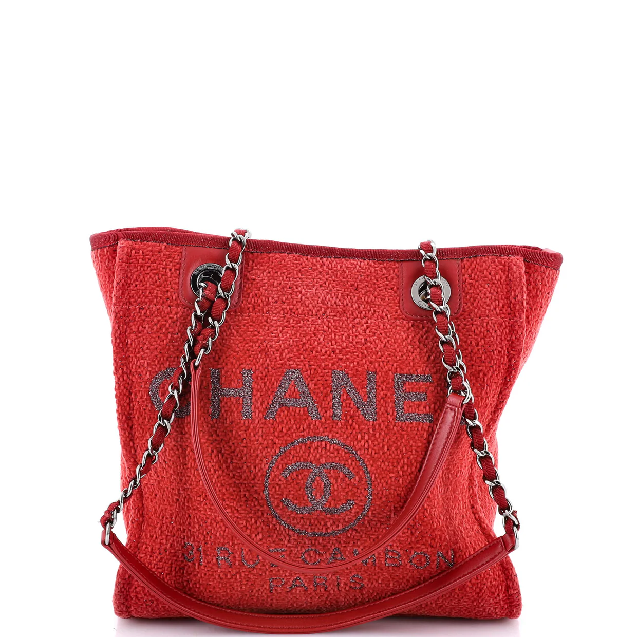 North South Deauville Tote Boucle Small - Deep Luxury