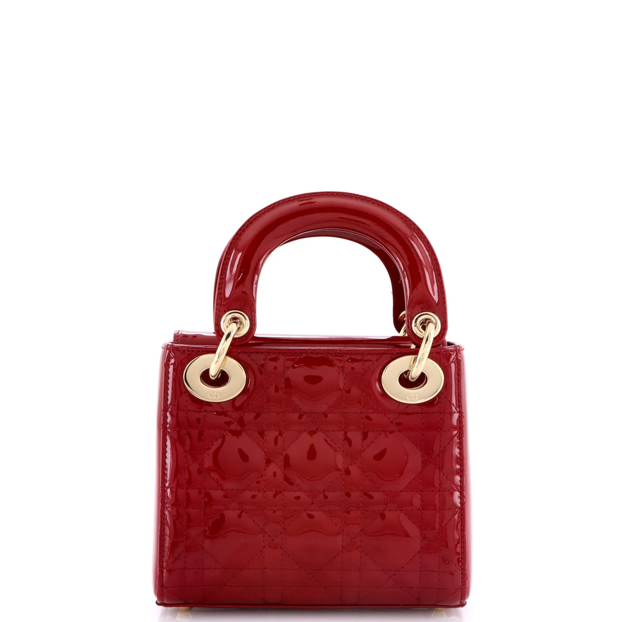 Lady Dior Chain Bag Cannage Quilt Patent Mini - Deep Luxury