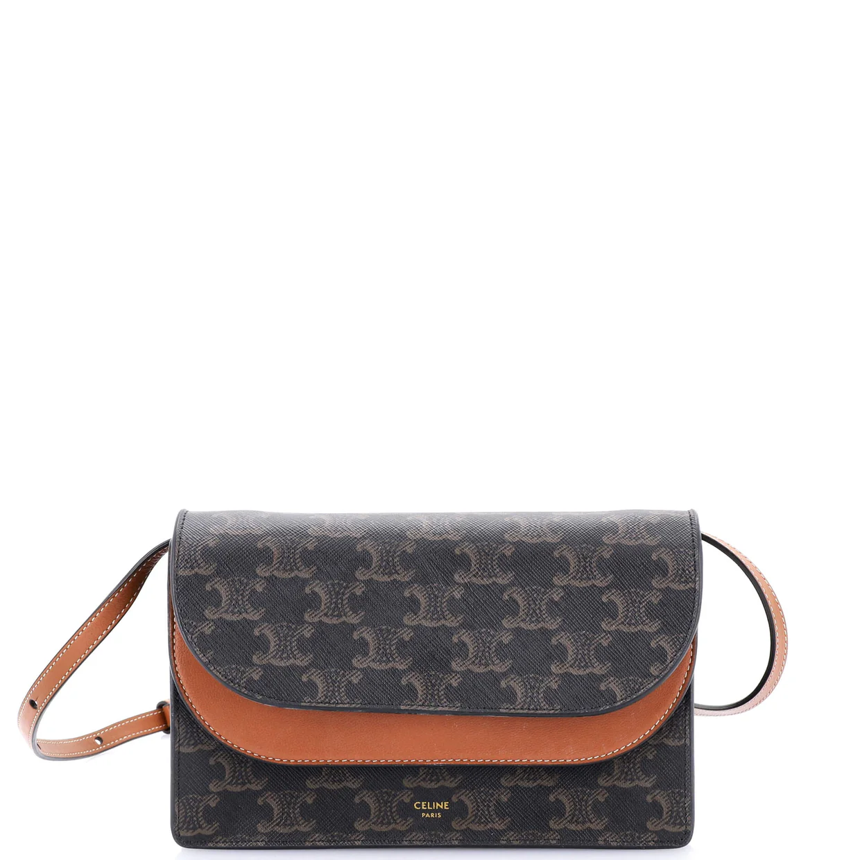 Wallet on Strap Triomphe Coated Canvas - Deep Luxury