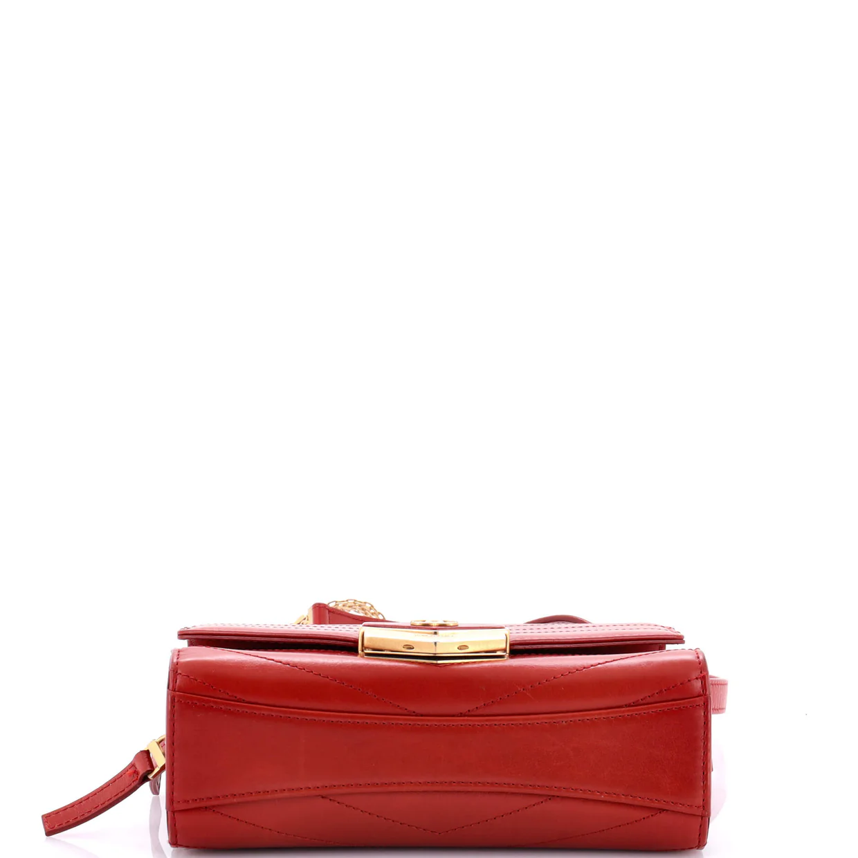 Medal Envelope Flap Bag Chevron Calfskin Small - Deep Luxury