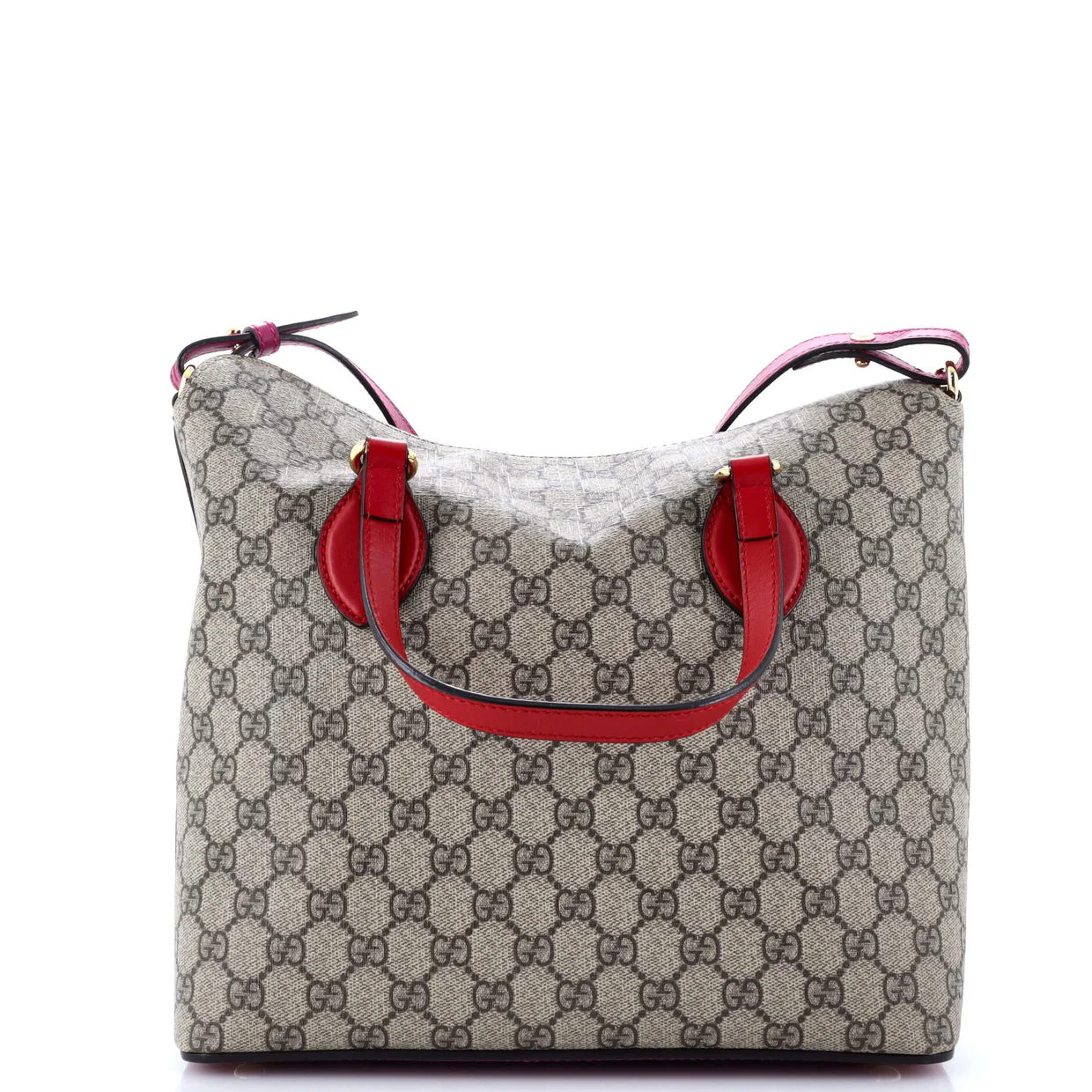 Signature Fold Over Tote GG Coated Canvas Medium - Deep Luxury