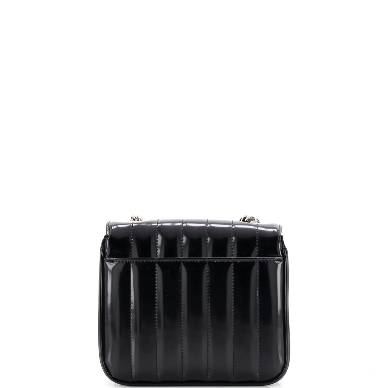 Vicky Crossbody Bag Vertical Quilted Patent Small - Deep Luxury