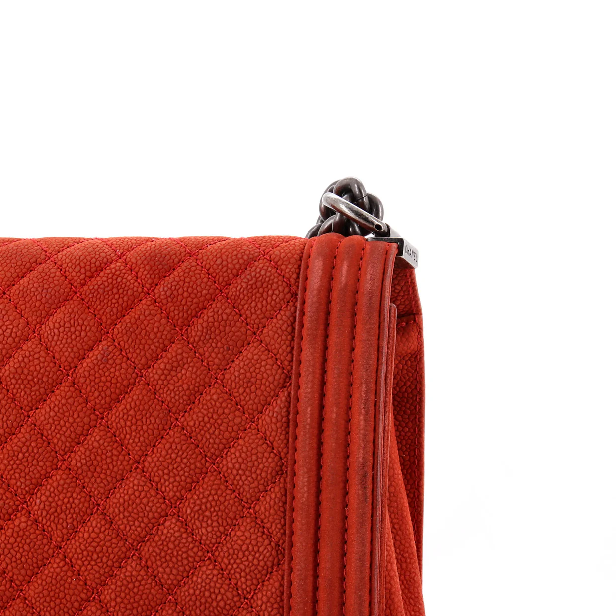 Boy Flap Bag Quilted Matte Caviar Large - Deep Luxury