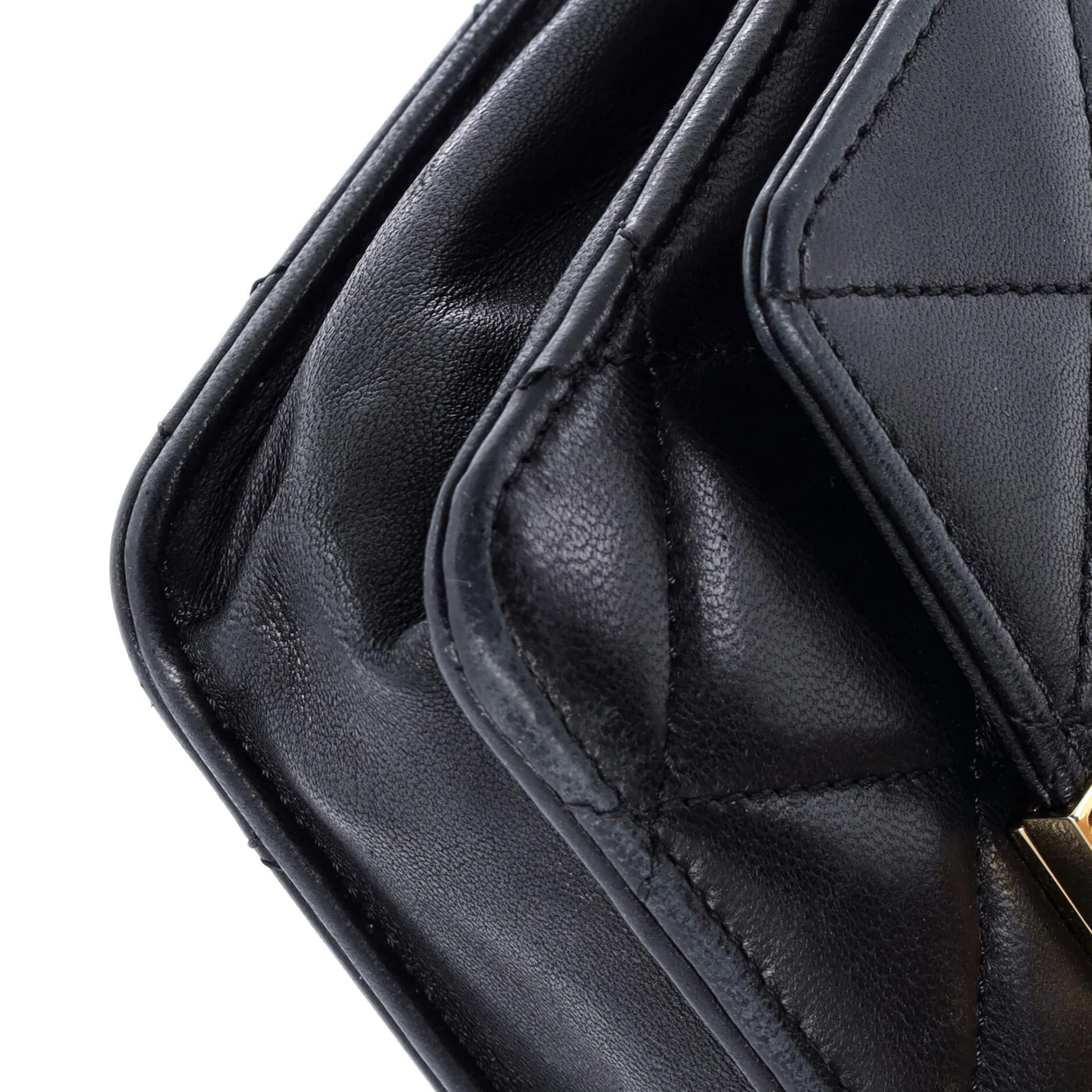 Golden Class Wallet on Chain Quilted Lambskin - Deep Luxury