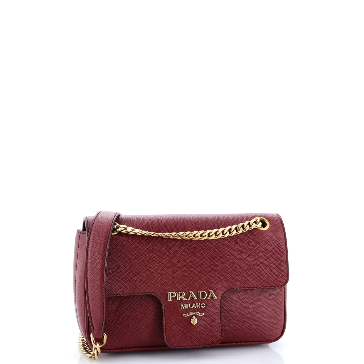 Pattina Flap Shoulder Bag Saffiano Leather Small - Deep Luxury