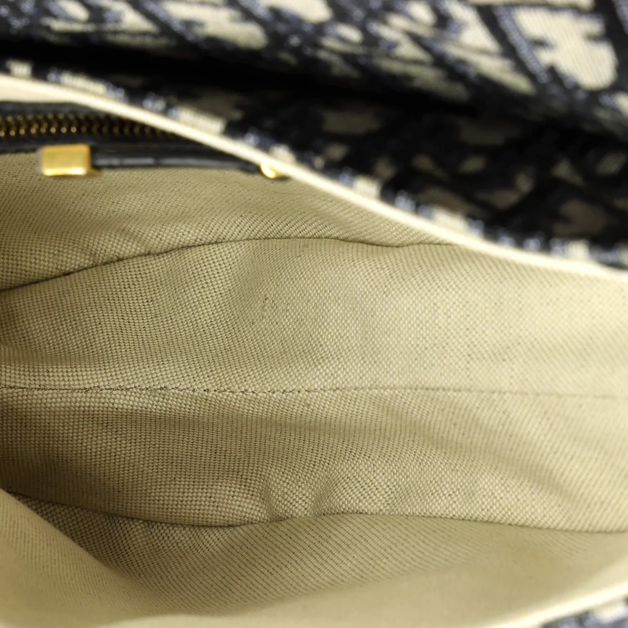 Saddle Handbag with Strap Oblique Canvas Medium - Deep Luxury