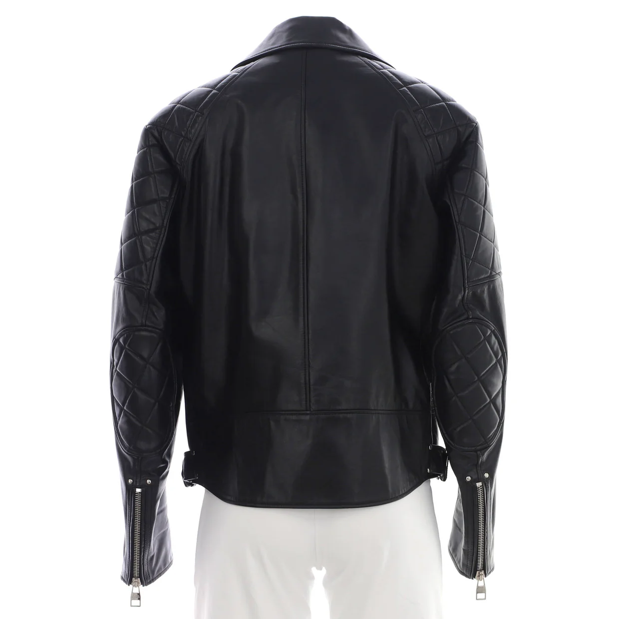 Men's Biker Jacket Quilted Leather - Deep Luxury