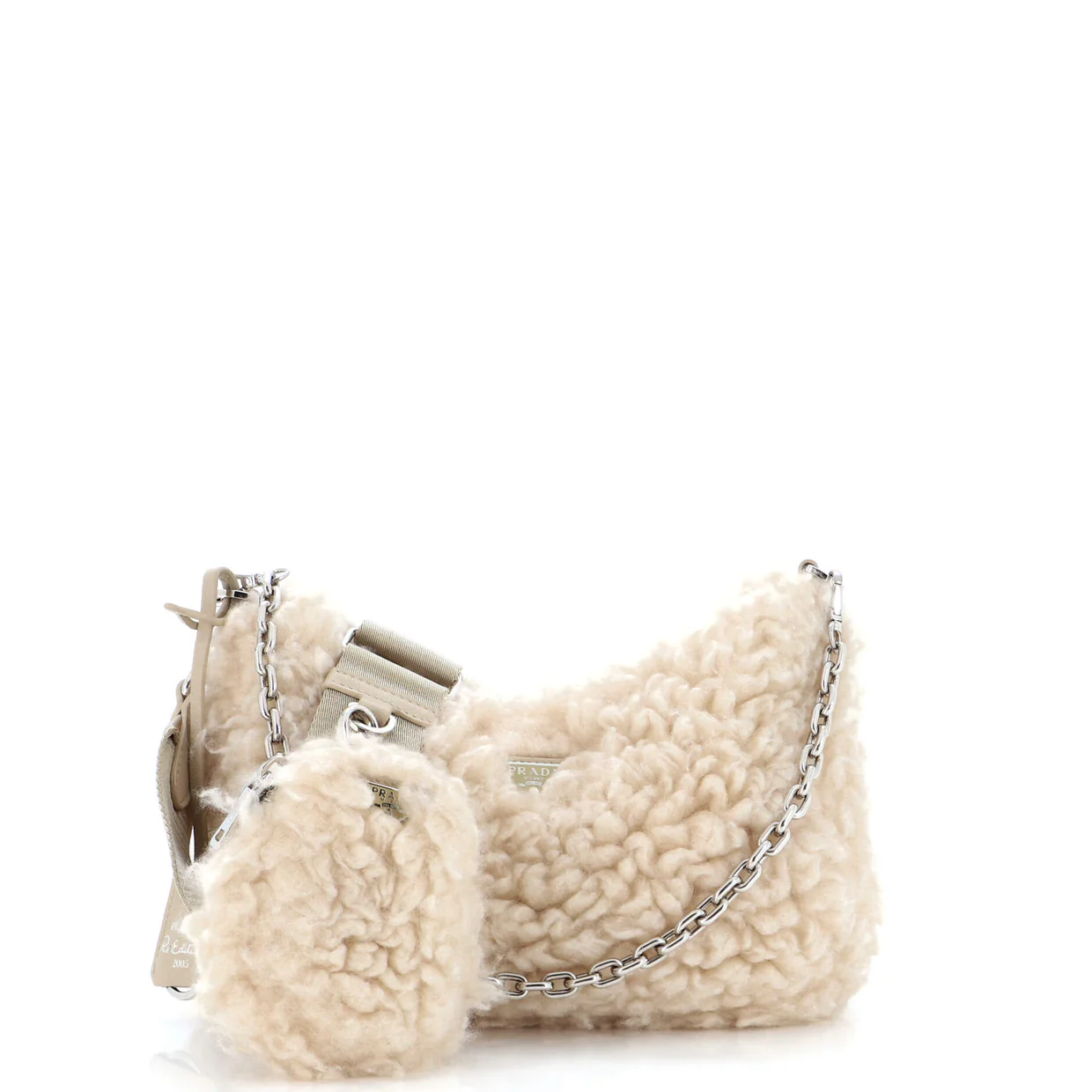 Re-Edition 2005 Shoulder Bag Shearling Small - Deep Luxury