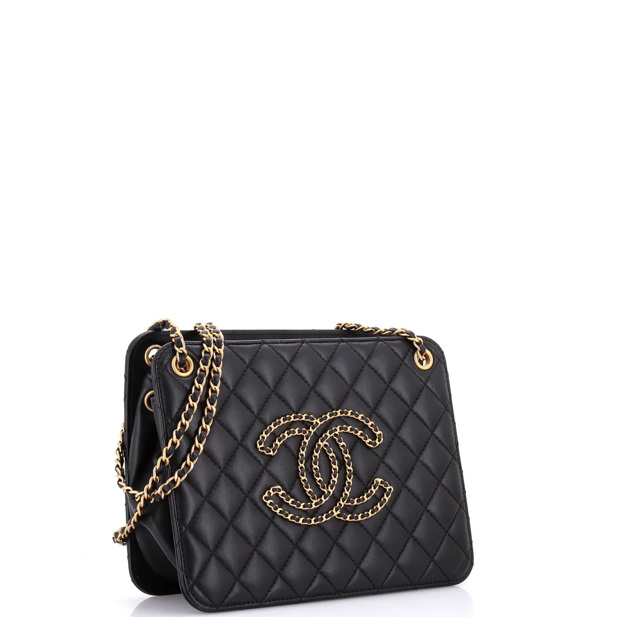 Once Upon A Time Accordion Tote Quilted Calfskin Small - Deep Luxury