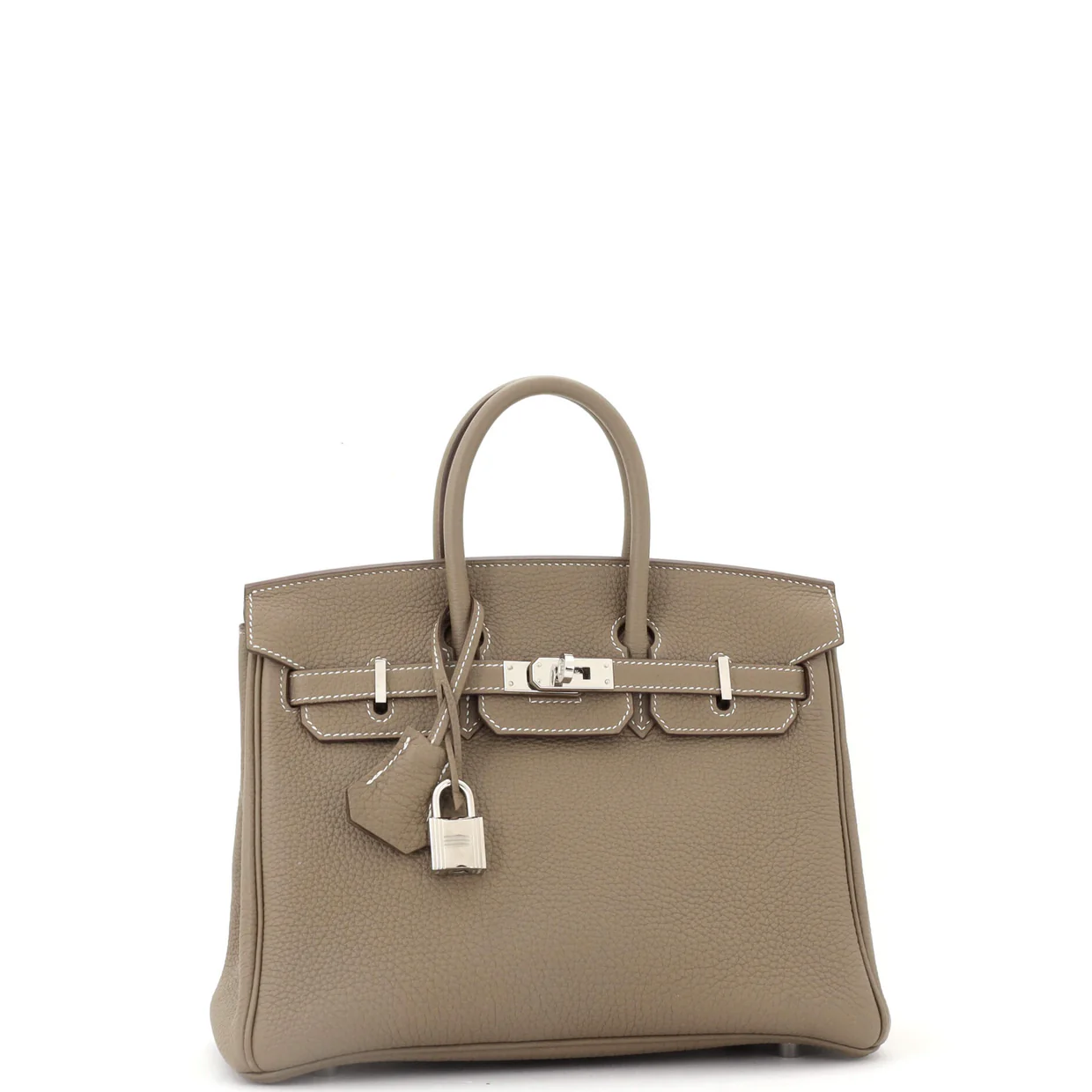 Birkin Handbag Grey Togo with Palladium Hardware 25 - Deep Luxury