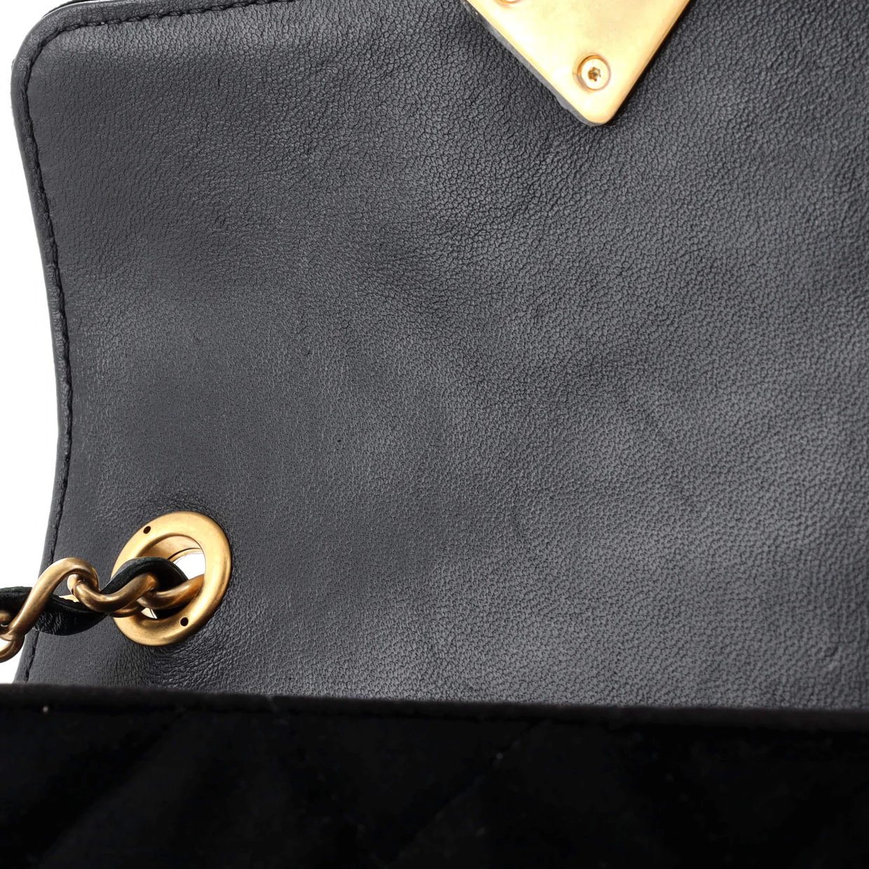 Diamond Lock CC Flap Bag Quilted Velvet with Crystals Mini - Deep Luxury