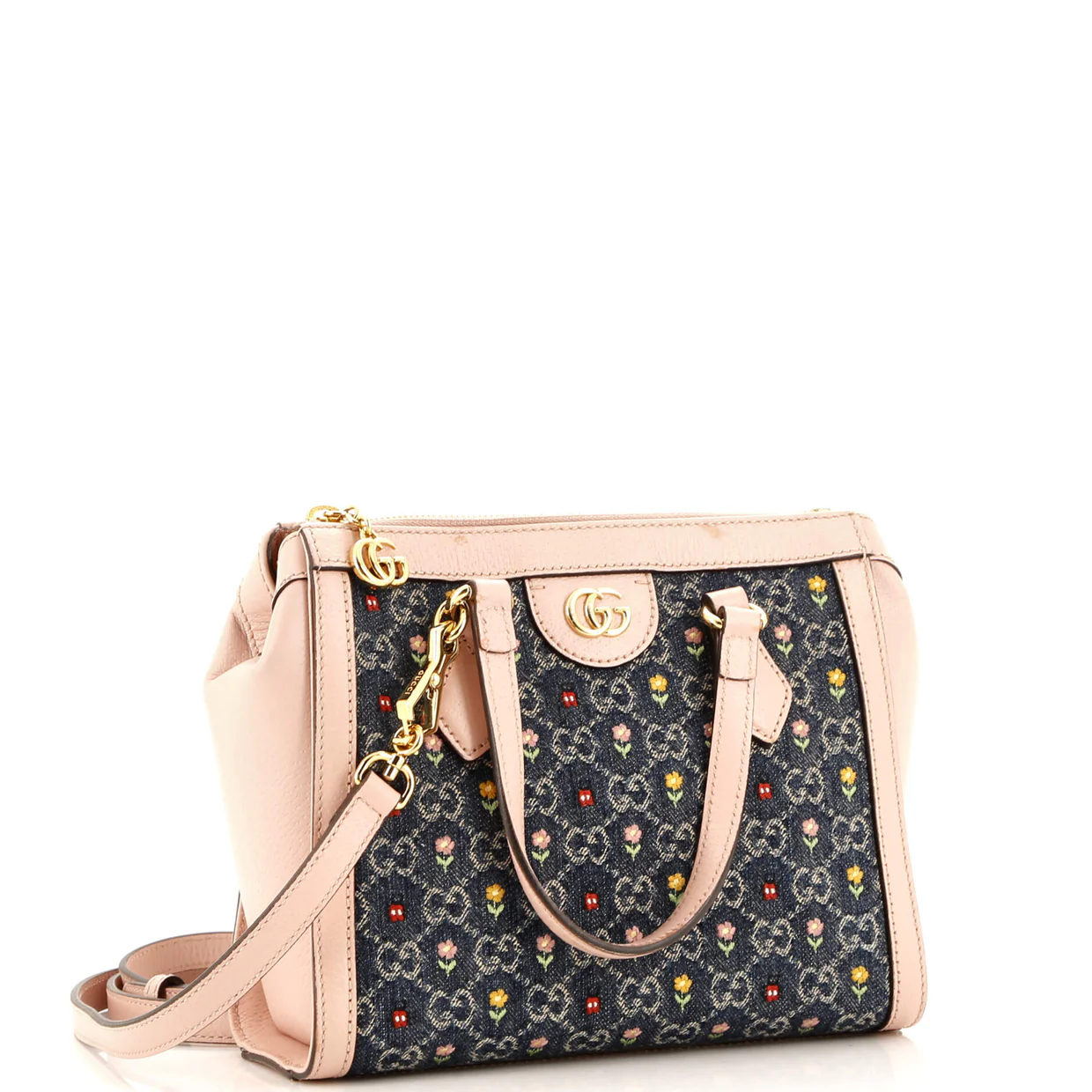 Ophidia Top Handle Tote Printed GG Denim Small - Deep Luxury