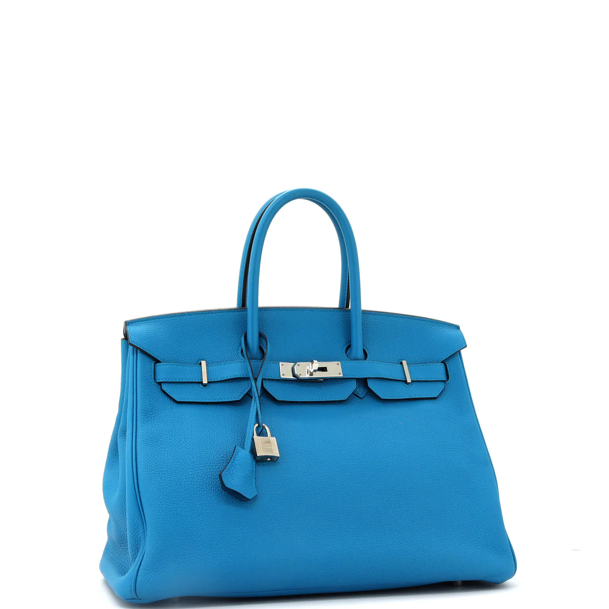 Birkin Handbag Bleu Zanzibar Togo with Palladium Hardware 35 - Deep Luxury