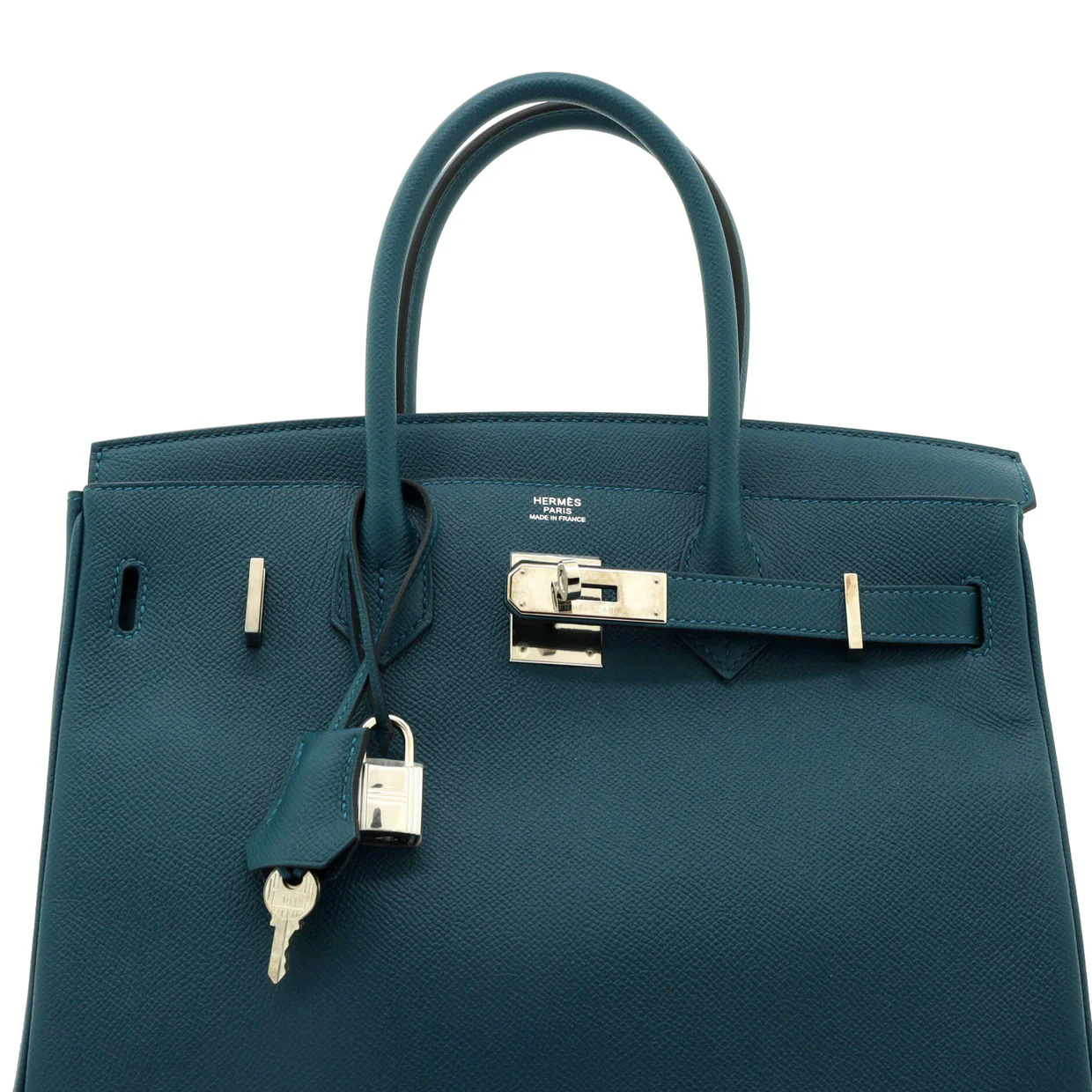 Birkin Handbag Colvert Epsom with Palladium Hardware 30 - Deep Luxury