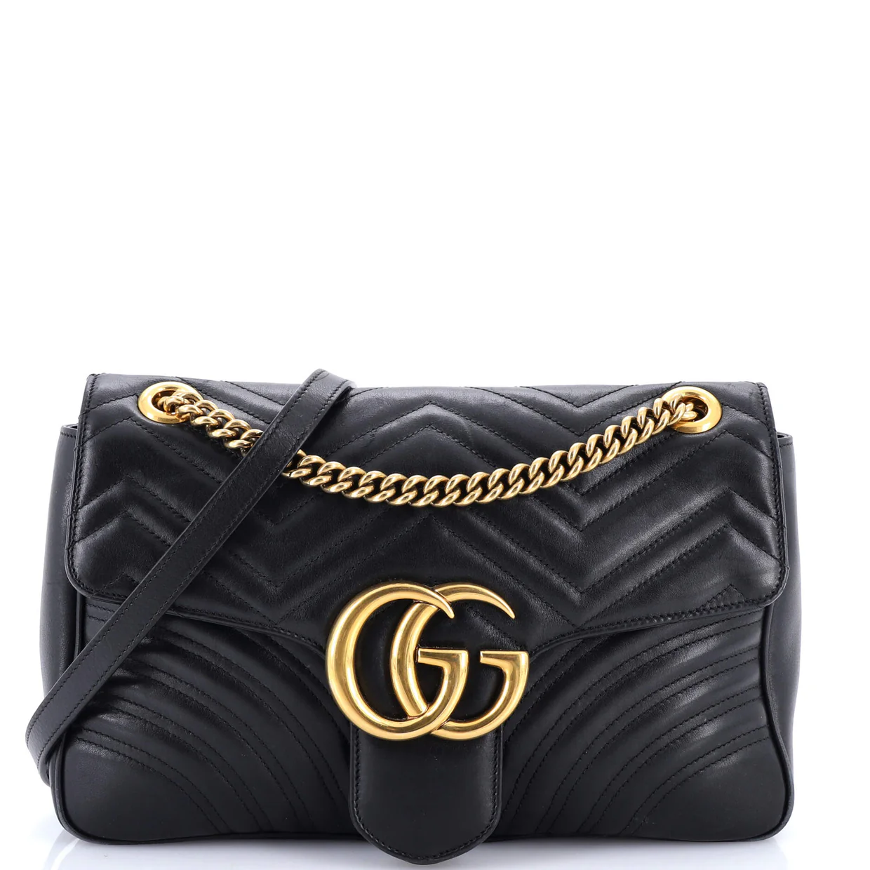 GG Marmont Flap Bag Matelasse Leather Medium - Deep Luxury