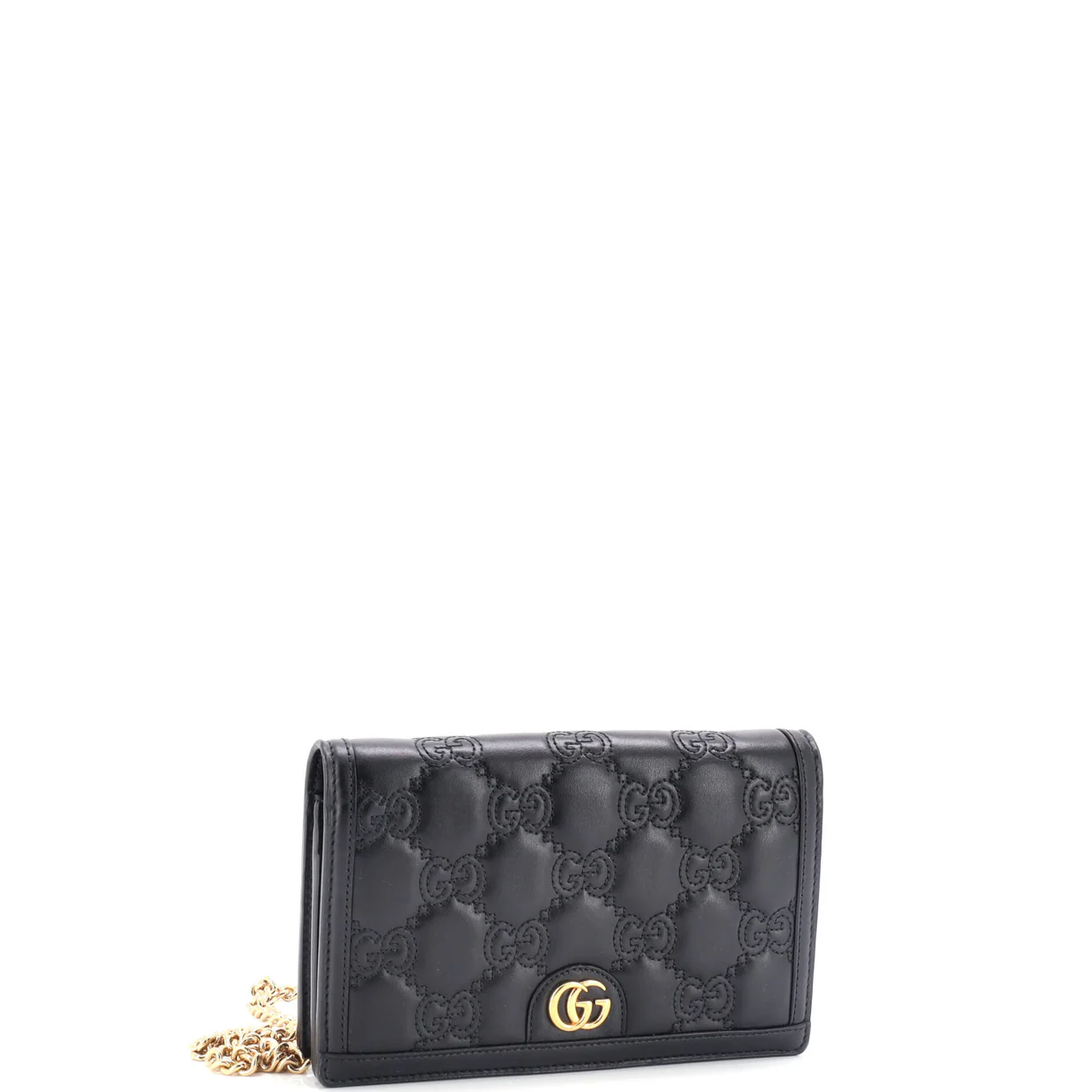 Petite GG Marmont Chain Wallet GG Matelasse Leather Mini - Deep Luxury